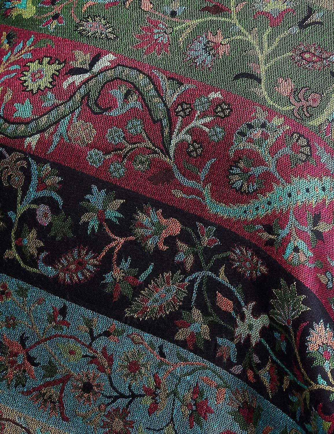 Pashtush India 70x200 Pashtush Women's Paisley Design, Soft Bamboo Scarf, Multi Coloured