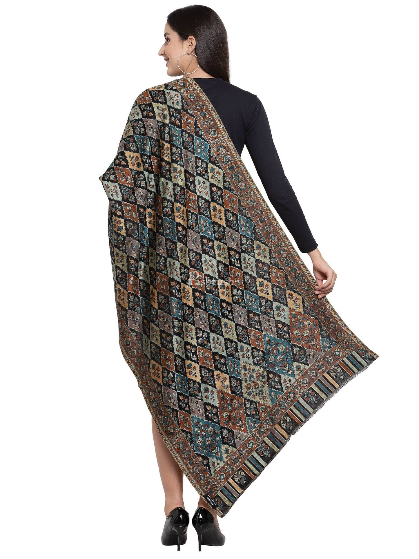 Pashtush India Womens Stoles and Scarves Scarf Pashtush Women'S Paisley Design, Soft Bamboo Scarf, Multi Coloured