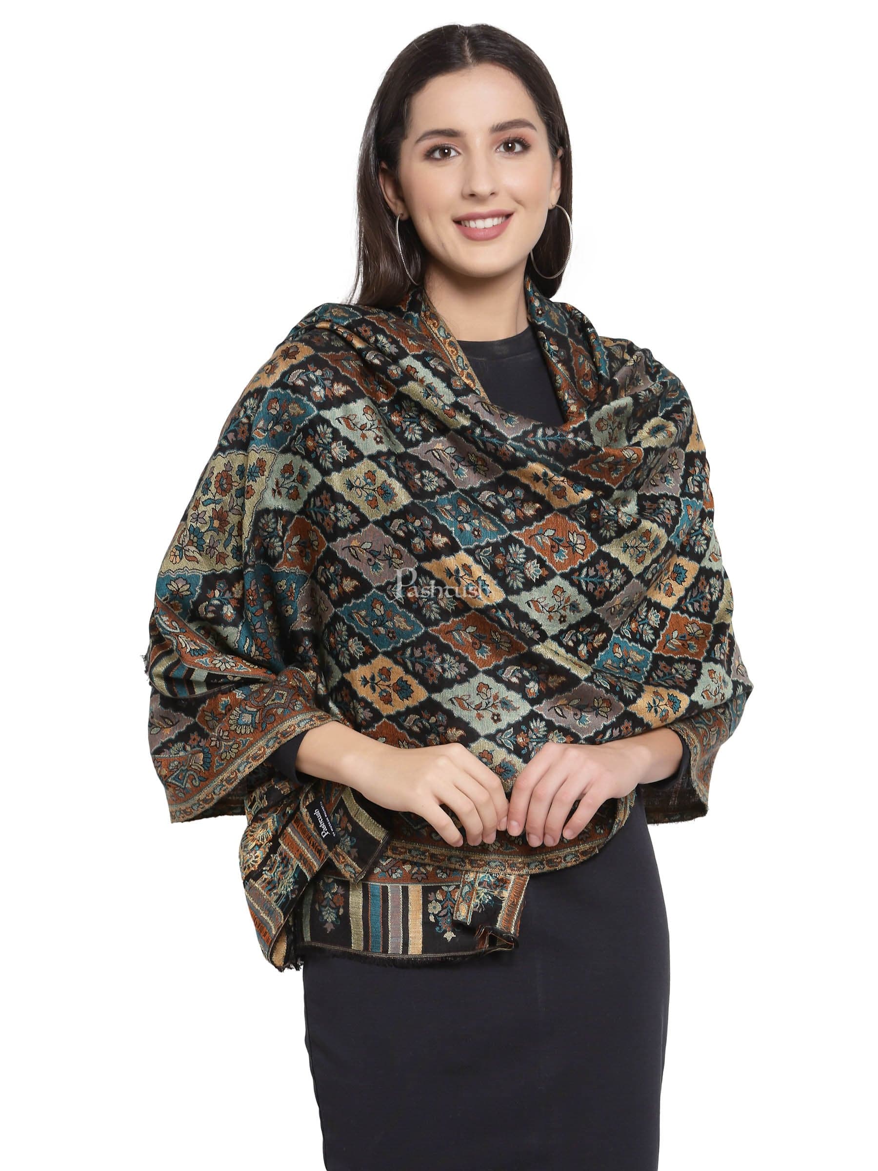 Pashtush India Womens Stoles and Scarves Scarf Pashtush Women'S Paisley Design, Soft Bamboo Scarf, Multi Coloured