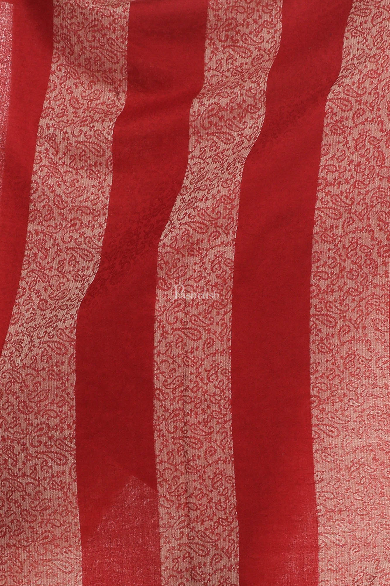 Pashtush India Womens Stoles and Scarves Scarf Pashtush Women'S Reversible Fine Wool Stole - Maroon