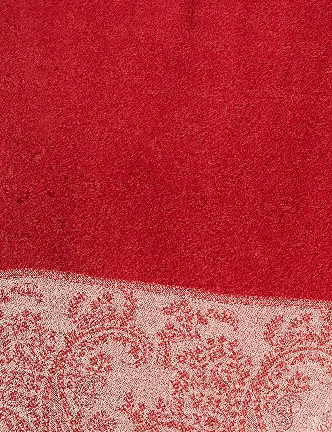 Pashtush India 70x200 Pashtush Women's Reversible Fine Wool Stole Scarf - Maroon