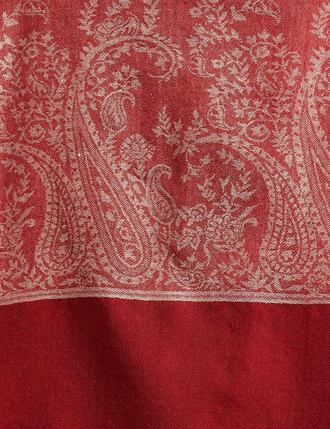 Pashtush India 70x200 Pashtush Women's Reversible Fine Wool Stole Scarf - Maroon
