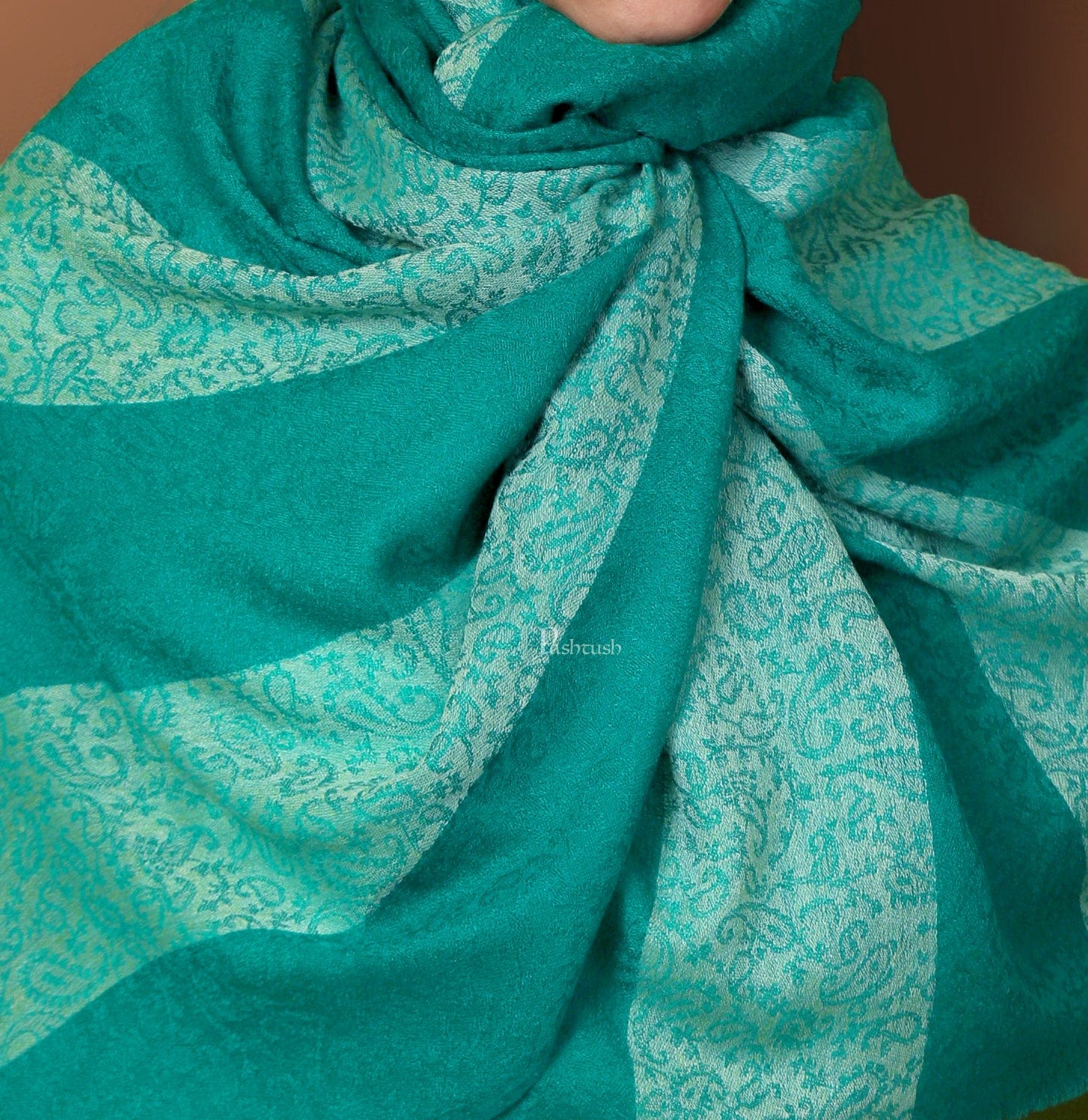 Pashtush India Womens Stoles and Scarves Scarf Pashtush Women's Reversible Stole, Scarf With Stripes