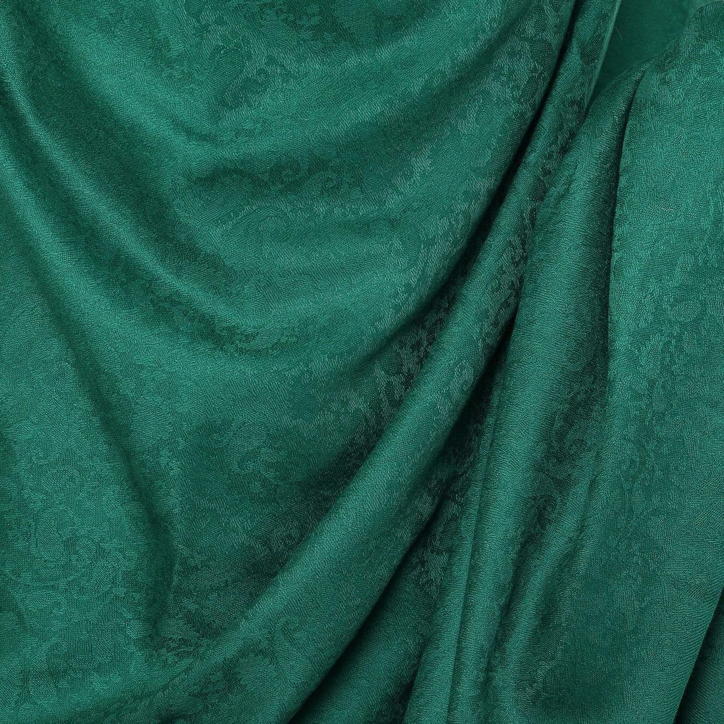 Pashtush India 100x200 Pashtush Women's Self Paisley, Fine Wool Shawl, Bottle Green