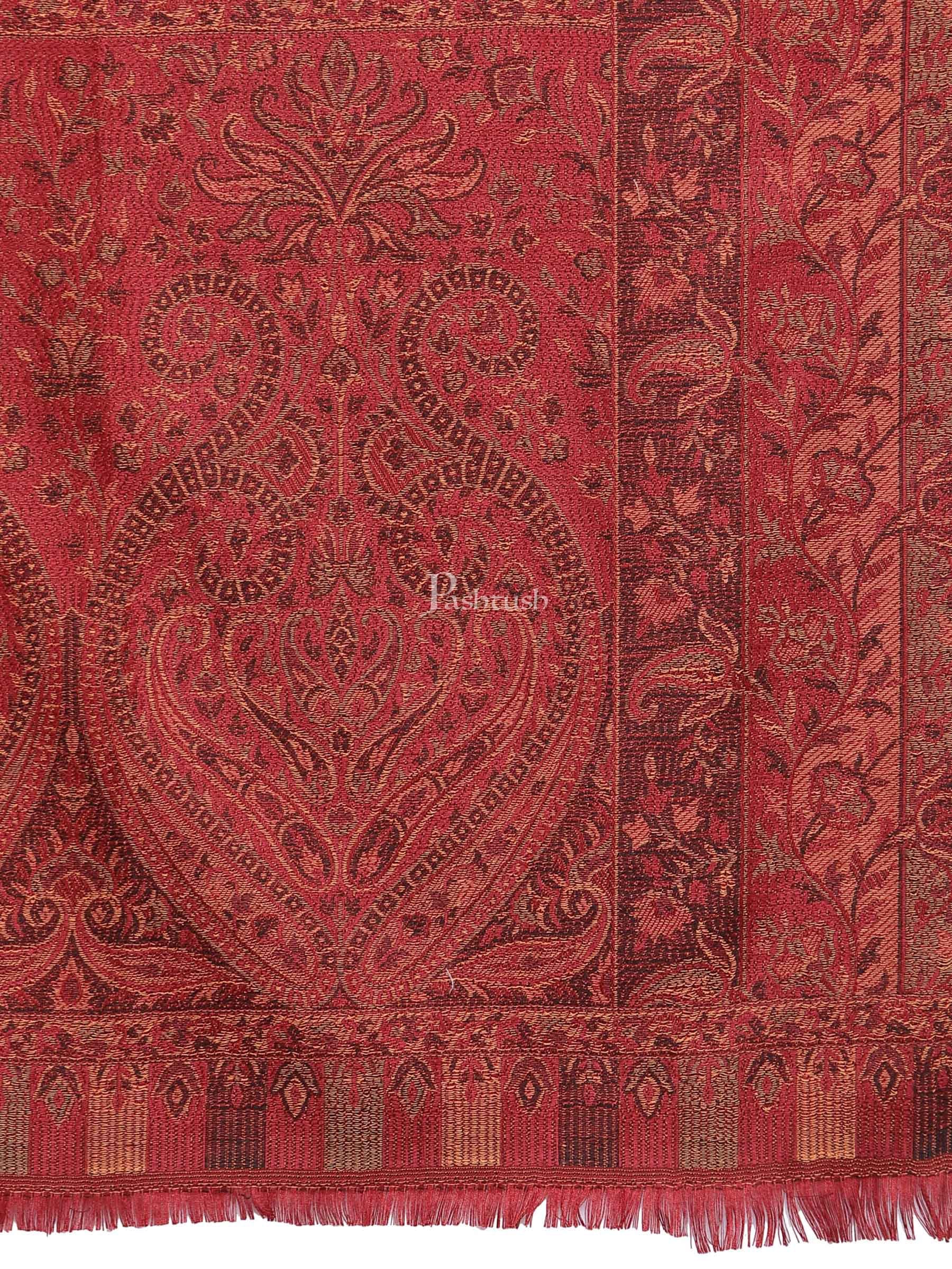 Pashtush India Womens Shawls Pashtush Women'S Shawl, Vintage Jamawar Design With Needle Embroidery