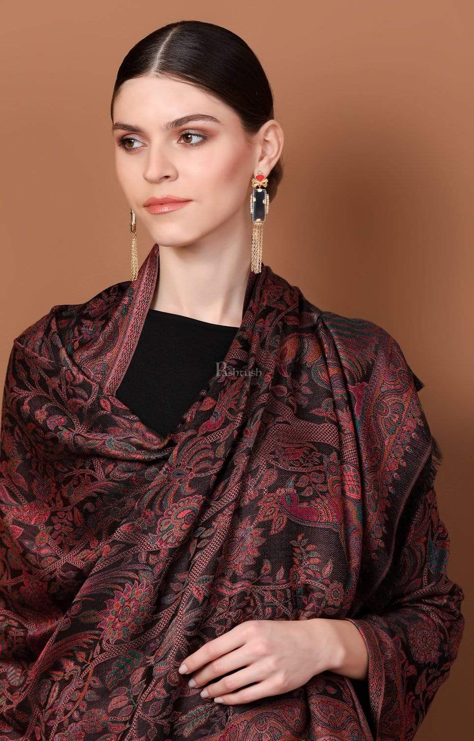 Pashtush India Shawl Pashtush Women's Soft Bamboo Scarf, Ethnic Design