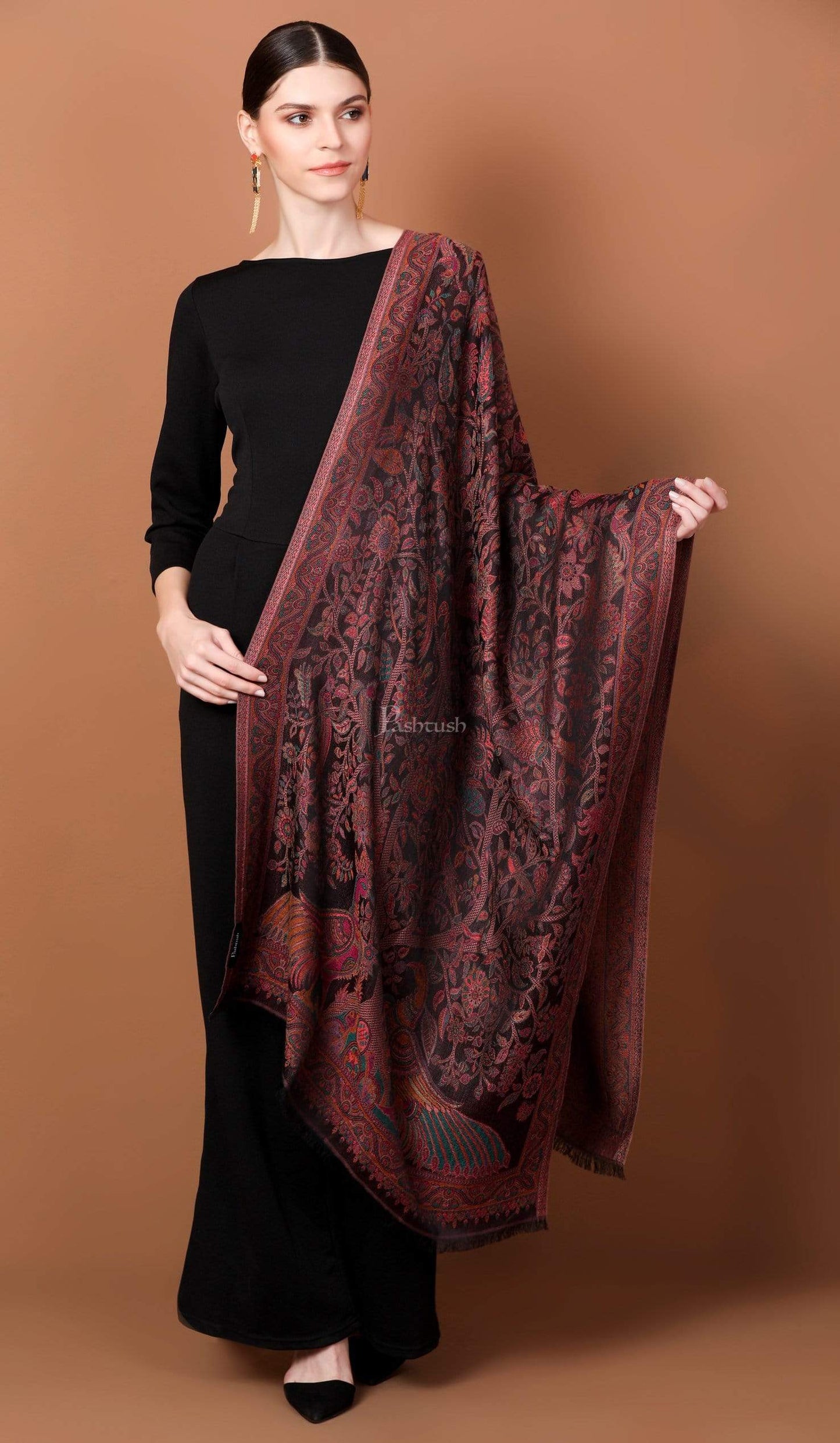 Pashtush India Shawl Pashtush Women's Soft Bamboo Scarf, Ethnic Design