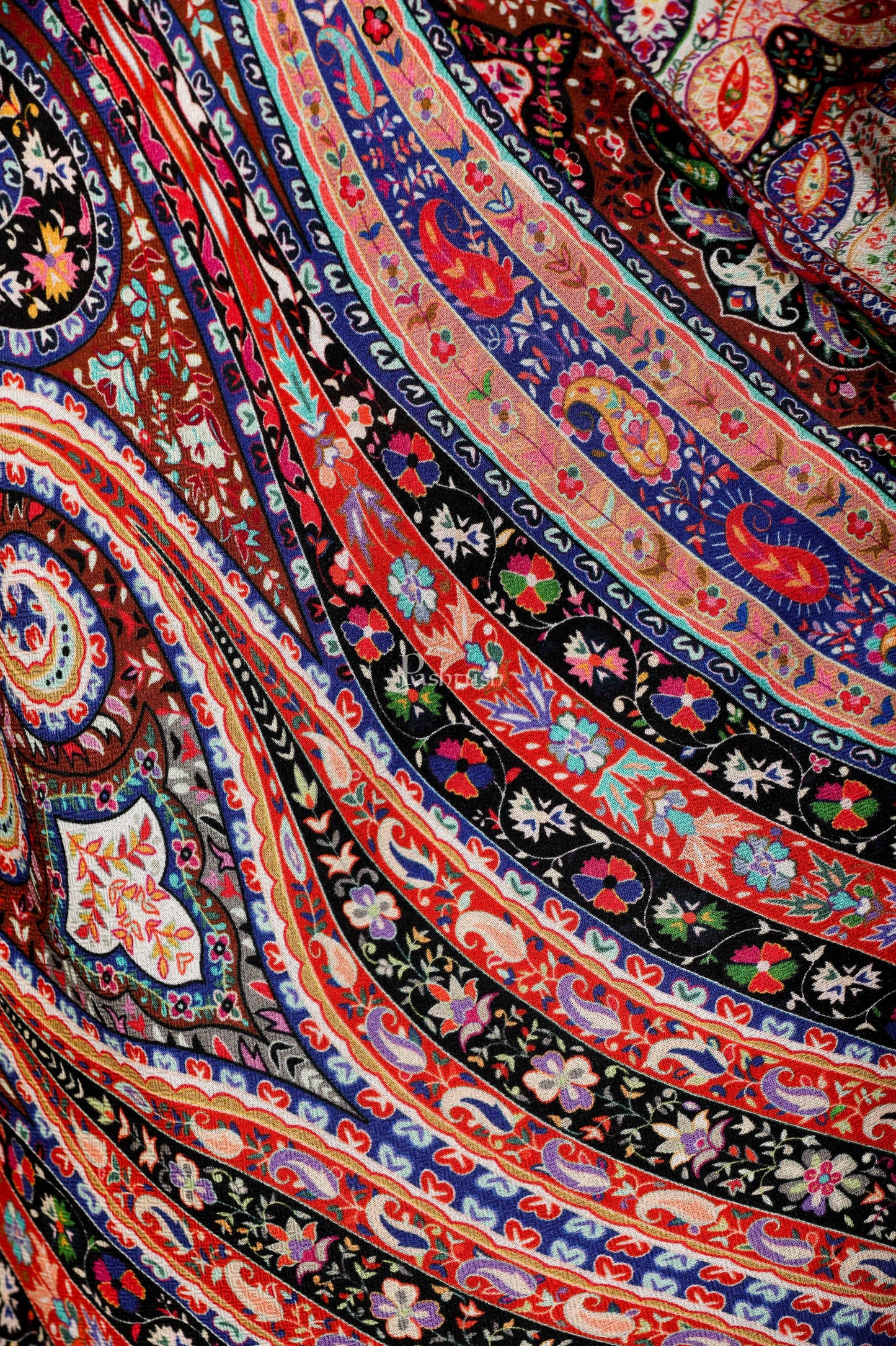 Pashtush India 70x200 Pashtush Women's Soft Bamboo Scarf, Stoles, Wraps (soft Bamboo) - Paisley Garden