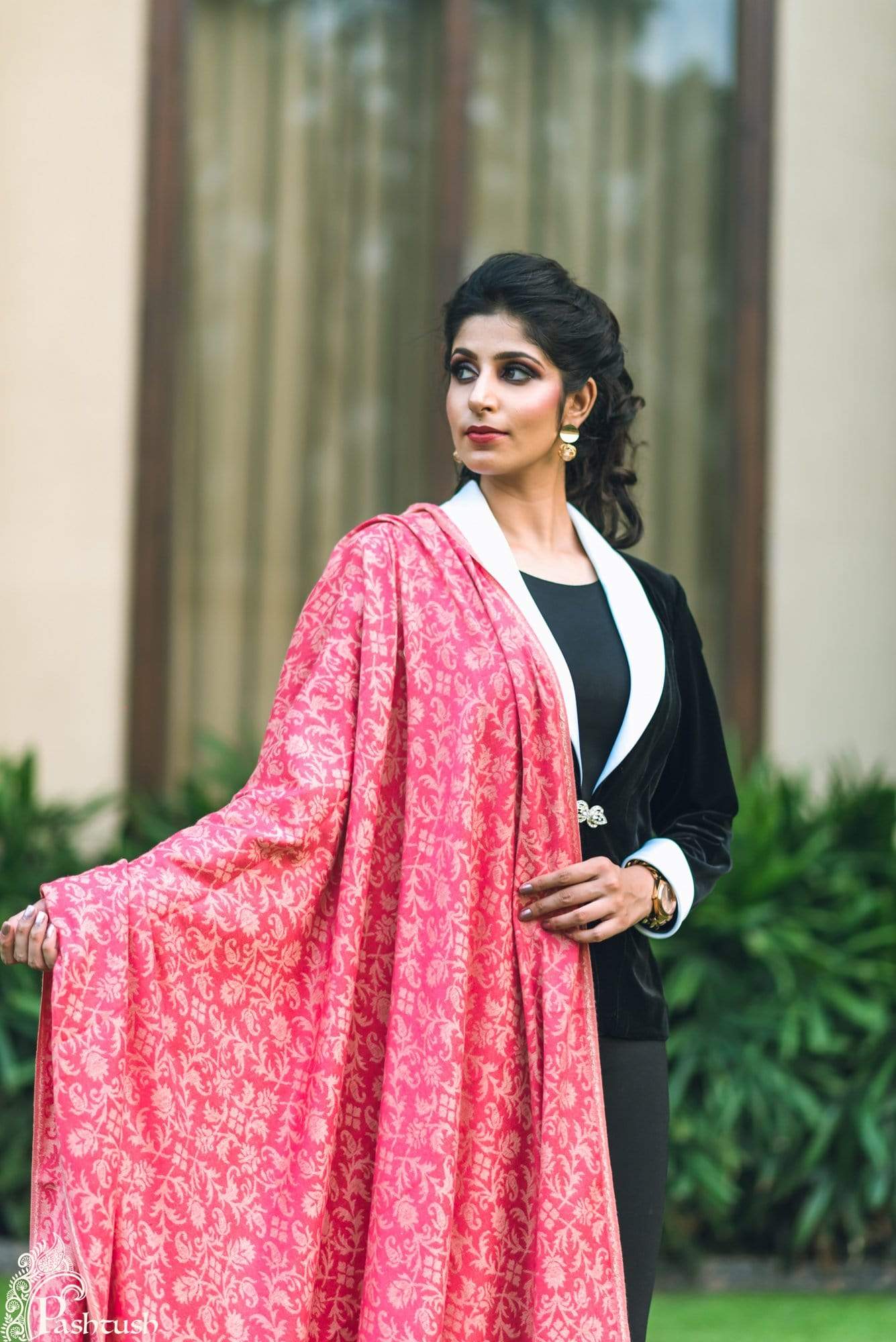 Pashtush Shawl Store Stole Pashtush Women's Soft Bamboo Shawl, Thick and Warm