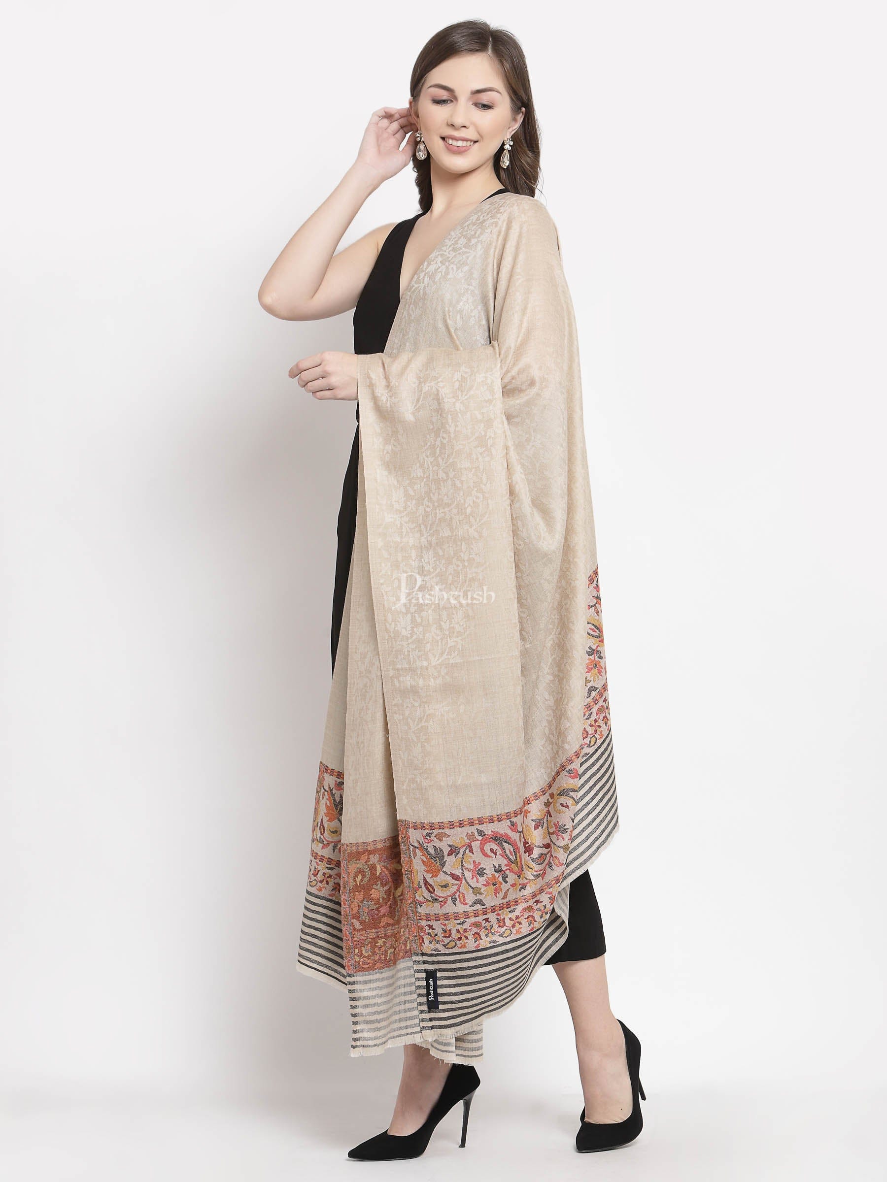 Pashtush India Womens Shawls Pashtush Women'S Soft Wool Cashmere Blended Shawl, Ethnic Palla
