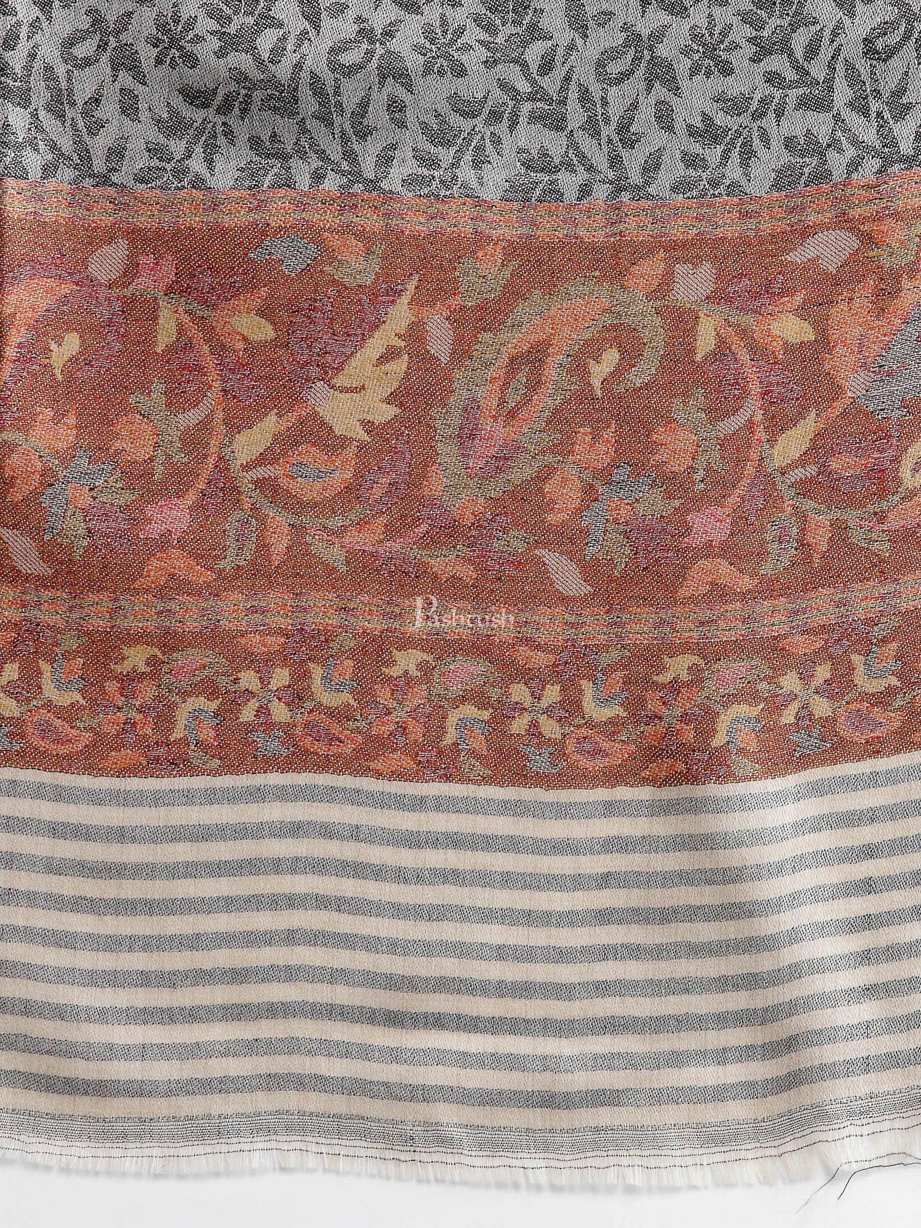 Pashtush India Womens Shawls Pashtush Women'S Soft Wool Cashmere Blended Shawl, Ethnic Palla, Grey