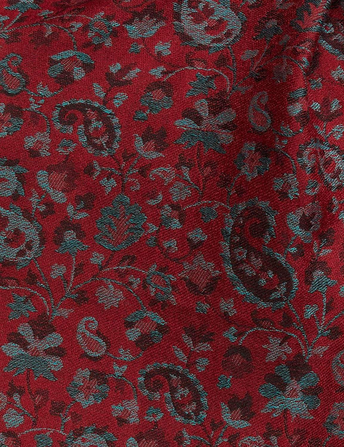 Pashtush India 70x200 Pashtush Women's Soft Wool, Reversible Stole, Scarf, Kaani Weave, Deep Maroon