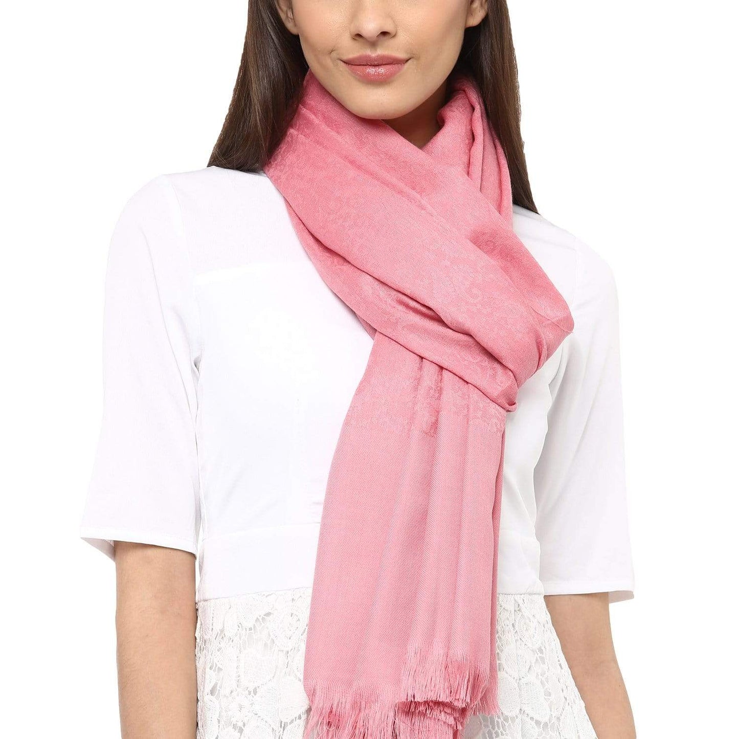 Pashtush Women'S Soft Wool Shawl, Baby Pink