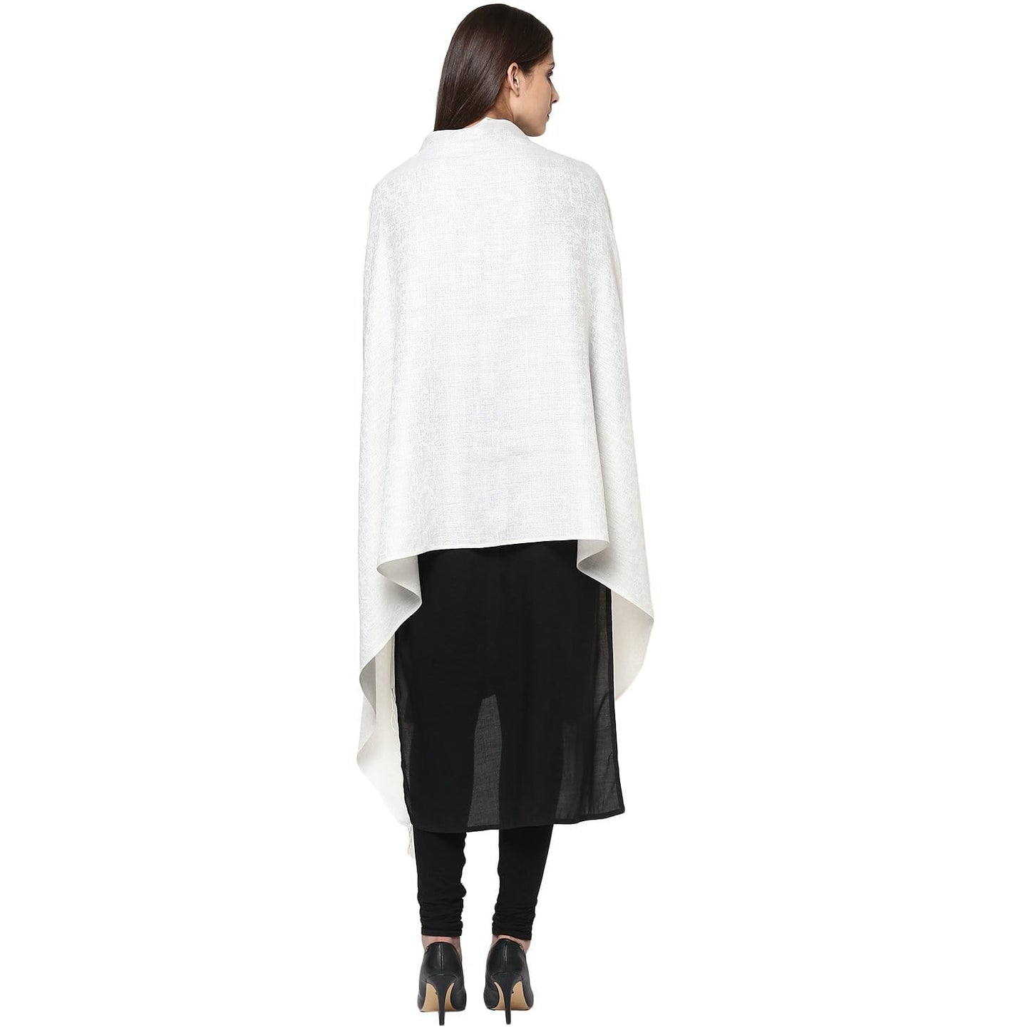 Pashtush Women'S Soft Shawl Pearl White Stole