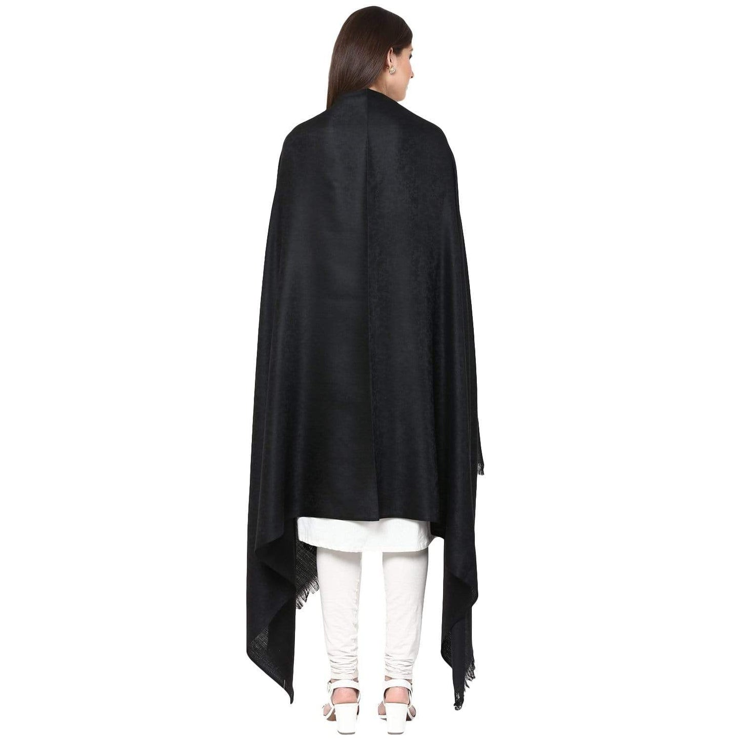 Pashtush Women'S Soft Shawl With Jacquard Design, Midnight Blue