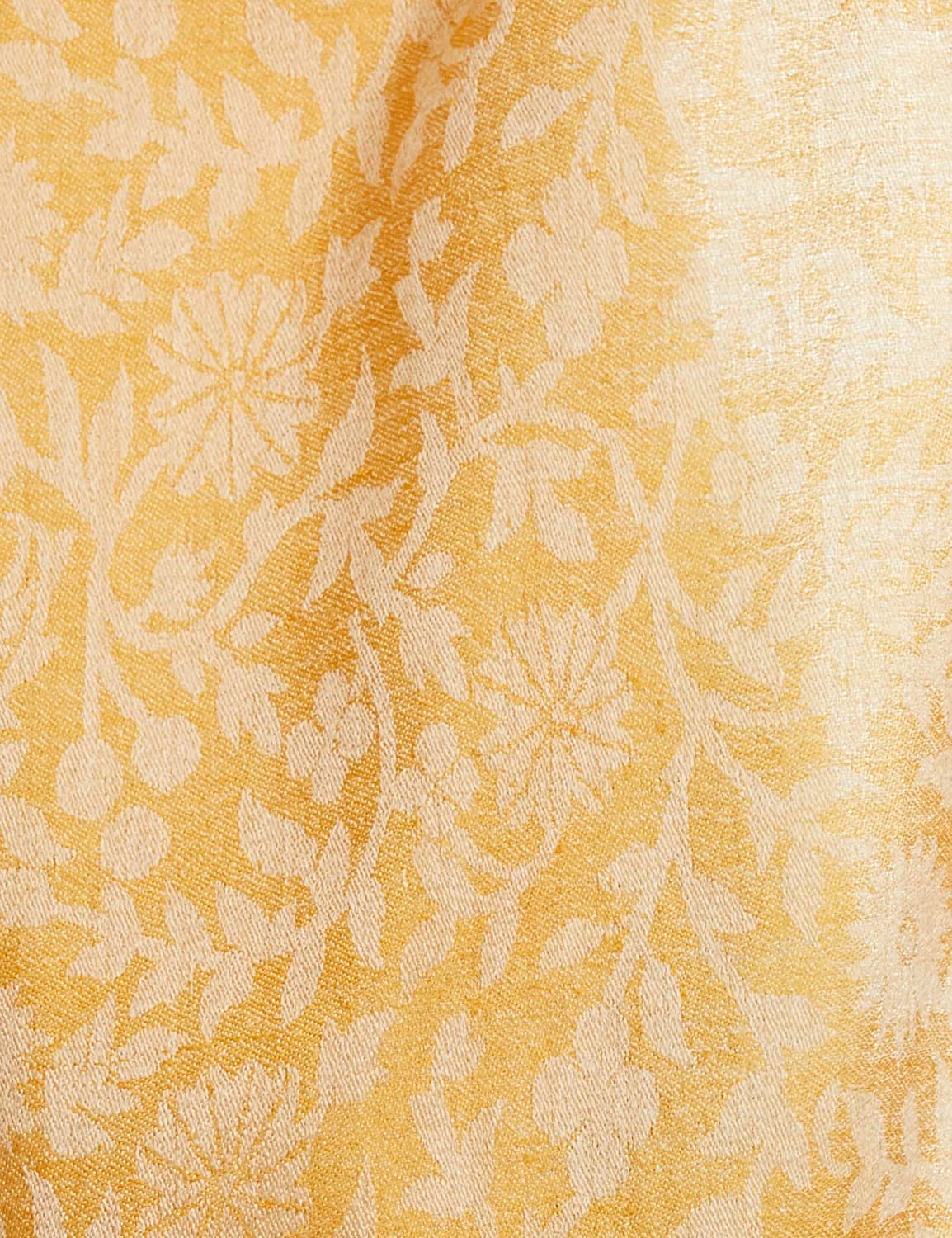 Pashtush India 70x200 Pashtush Women's Wool Self Reversible Scarf Floral Jacquard Design, Silk-Wool