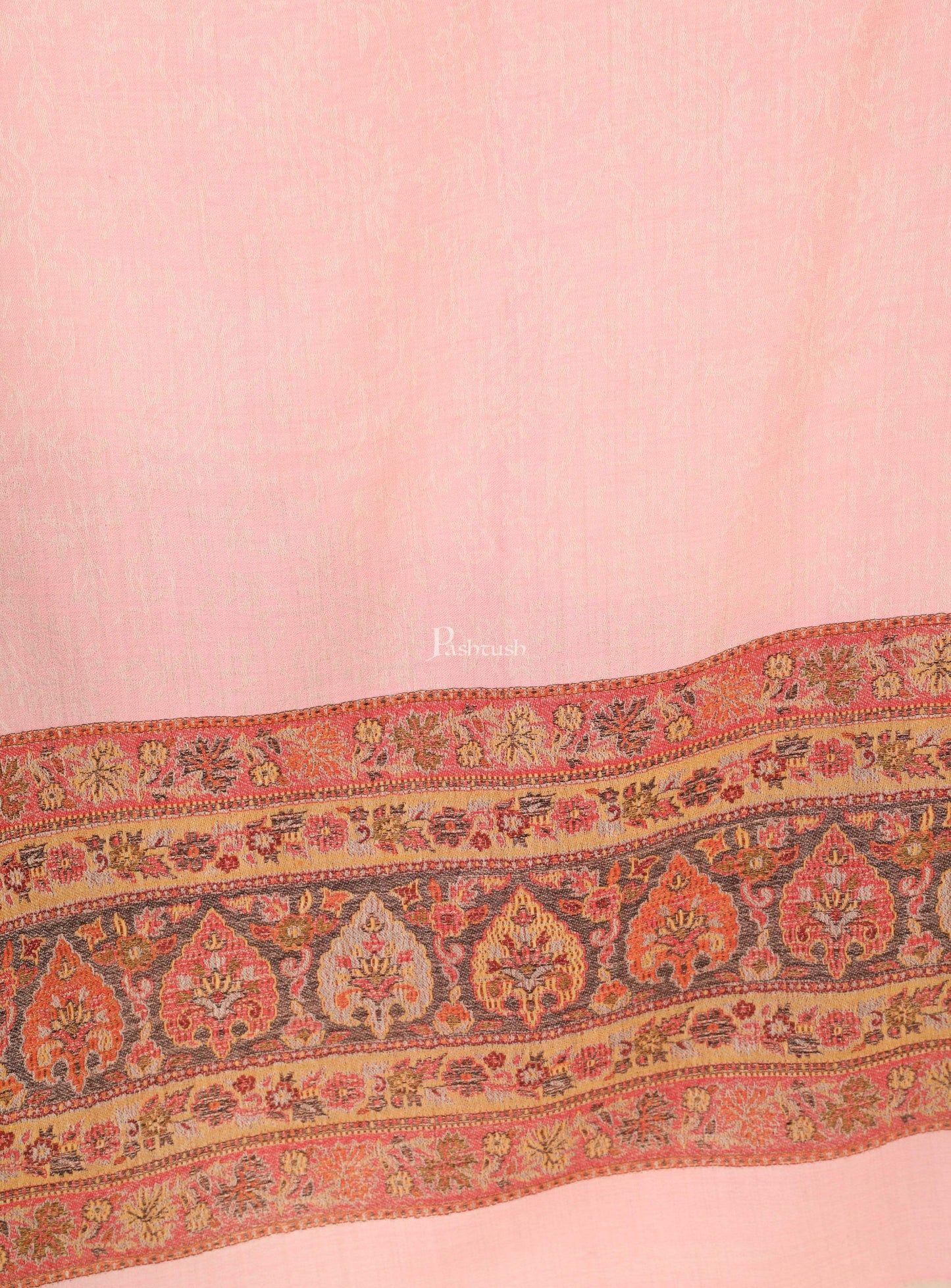 Pashtush India 100x200 Pashtush Women's Wool Soft Wool Cashmere Blended Shawl with Ethnic Weave Palla