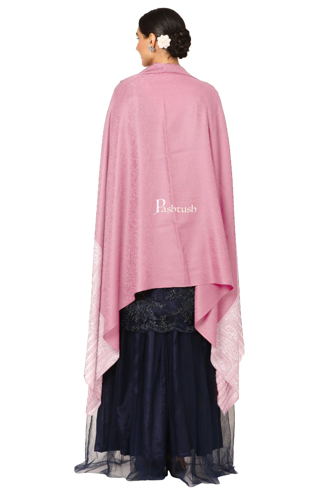 Pashtush India Womens Shawls Pashtush Women's Wool Ultra Soft Fine Wool Cashmere Blended Shawl