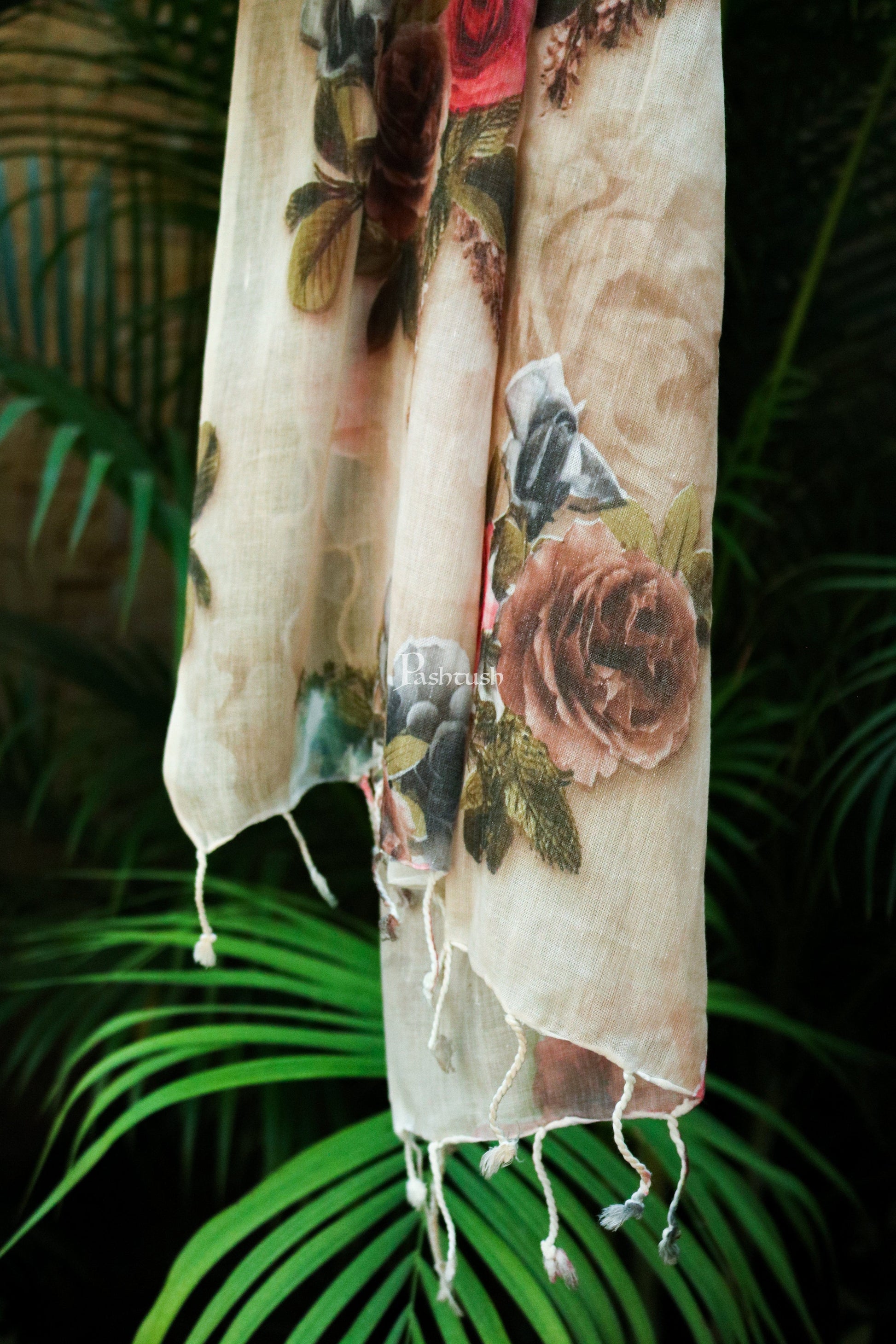 Pashtush India Womens Stoles and Scarves Scarf Pashtush women stole, Floral Fashion design, Multicolour