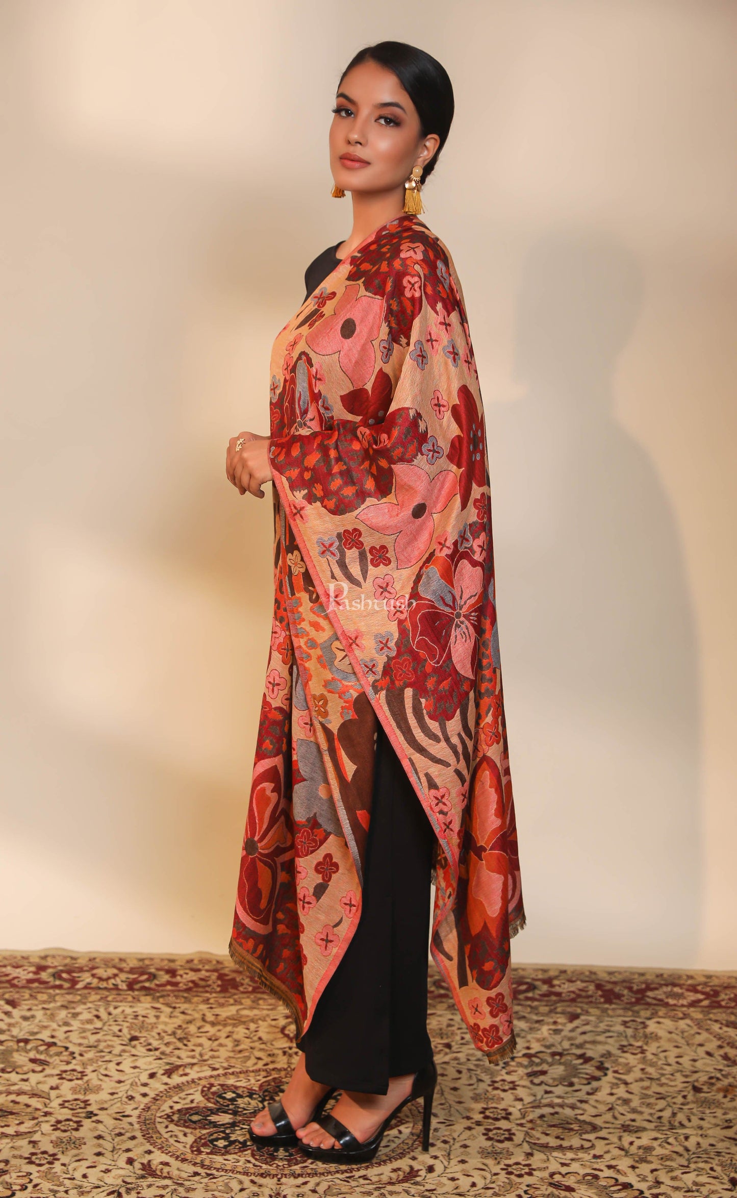 Pashtush India Womens Stoles and Scarves Scarf Pashtush women stole, multi color