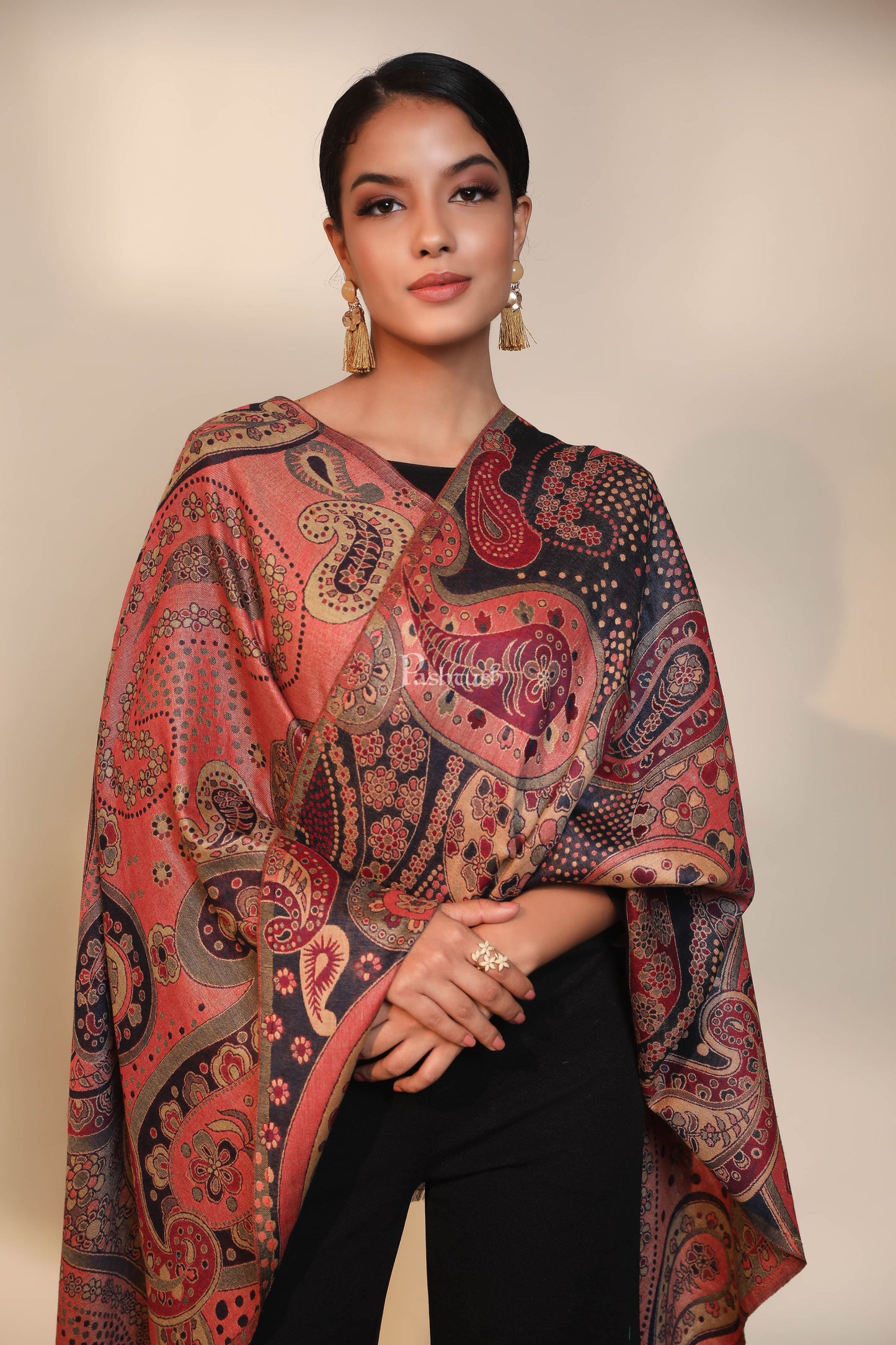 Pashtush India Womens Stoles and Scarves Scarf Pashtush women stole, multi color