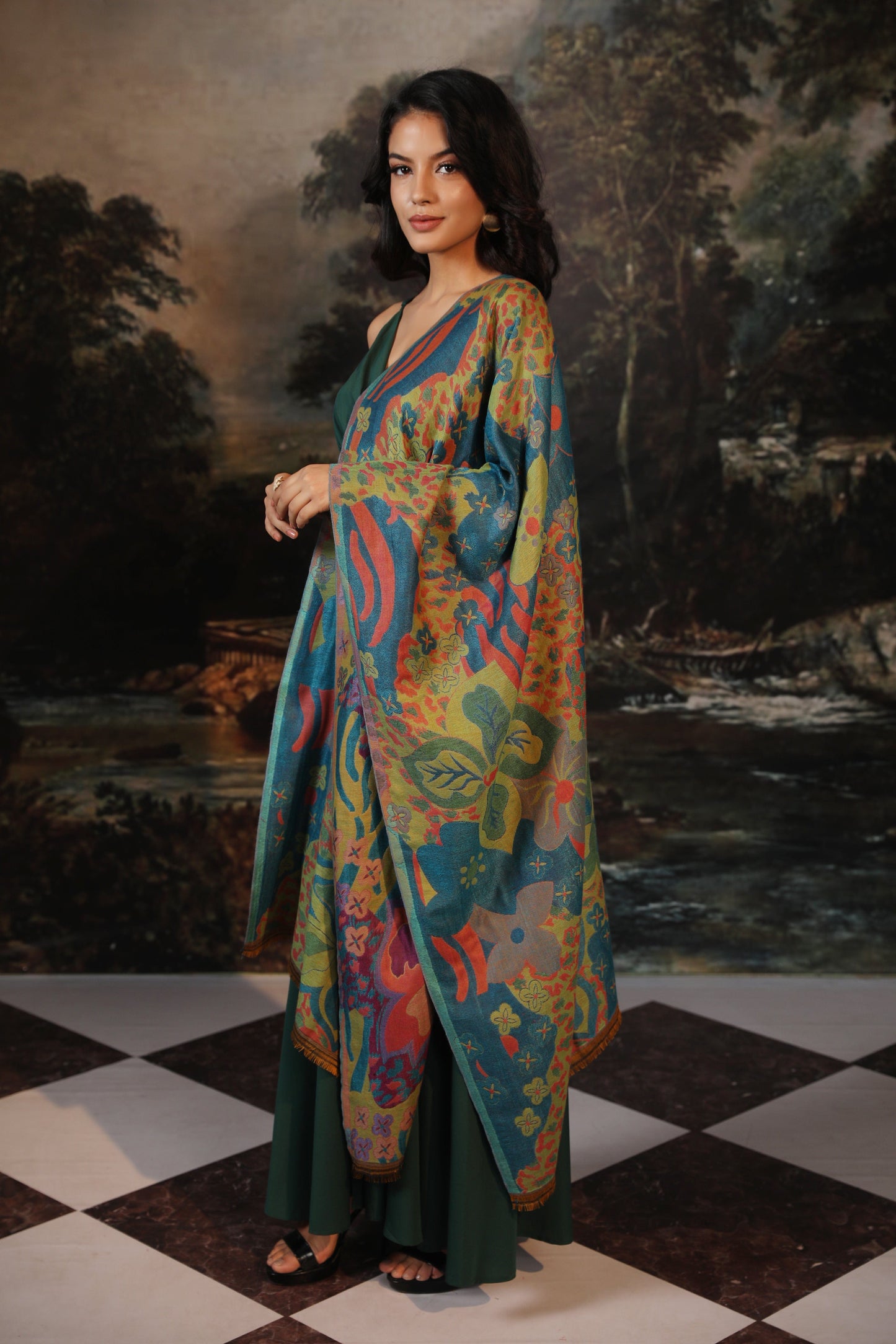 Pashtush India Womens Stoles and Scarves Scarf Pashtush women stole, multi color, Soft and Comfortable