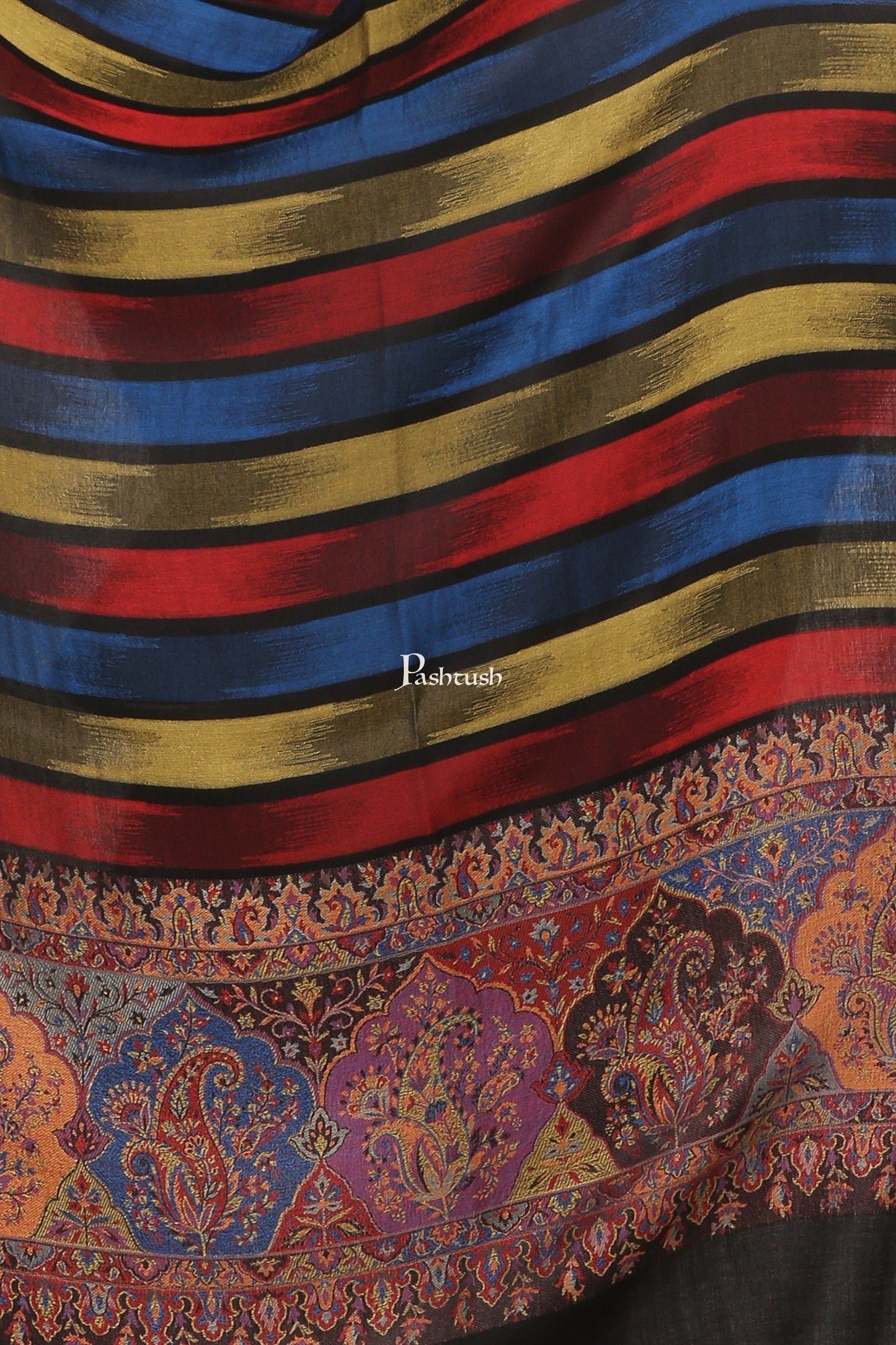 Pashtush India Womens Stoles and Scarves Scarf Pashtush Women Striped Soft Ultra Bamboo Stole Party Starter