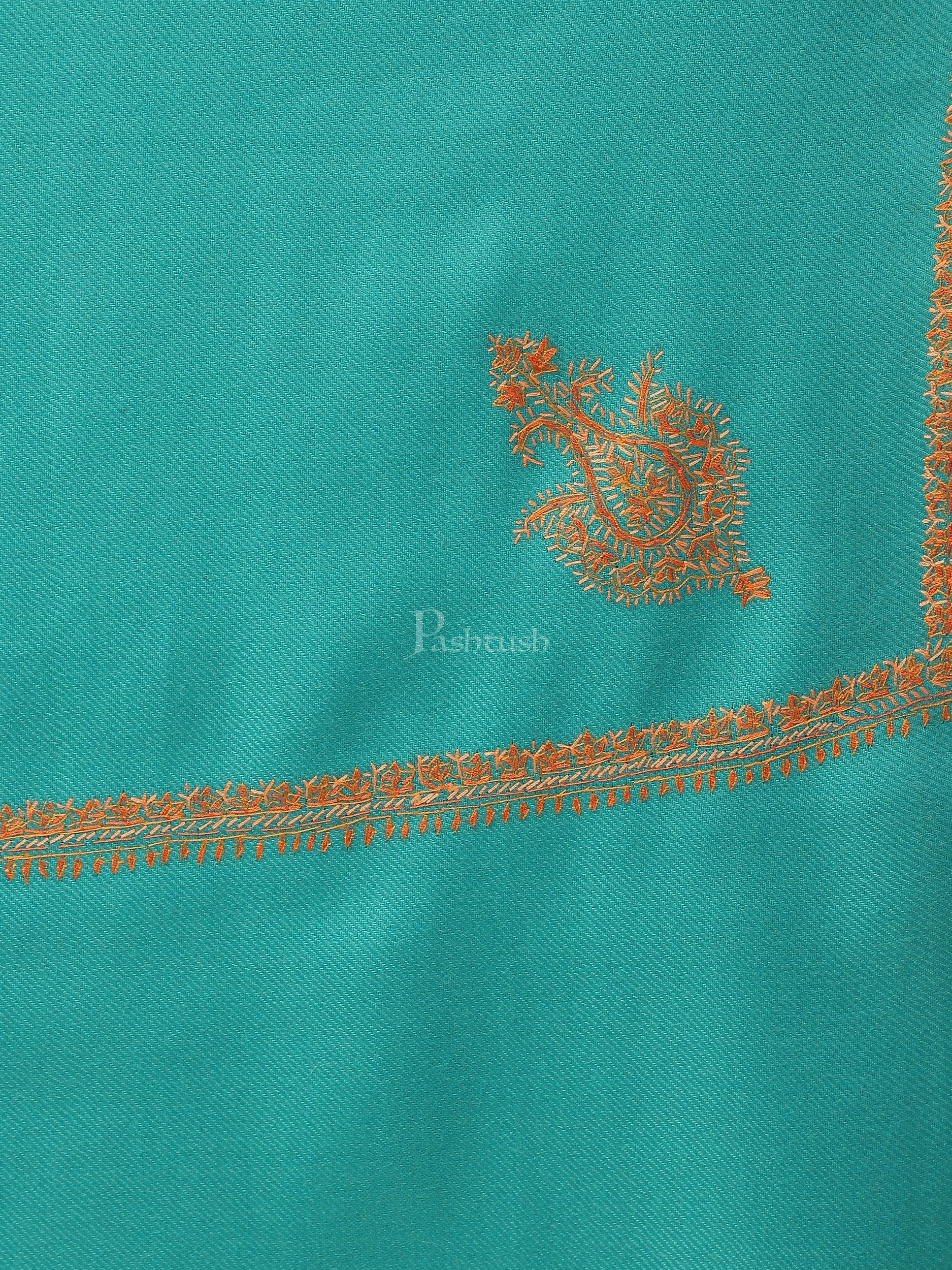 Pashtush India Womens Shawls Pashtush women Woollen shawl, Kingri design, Green