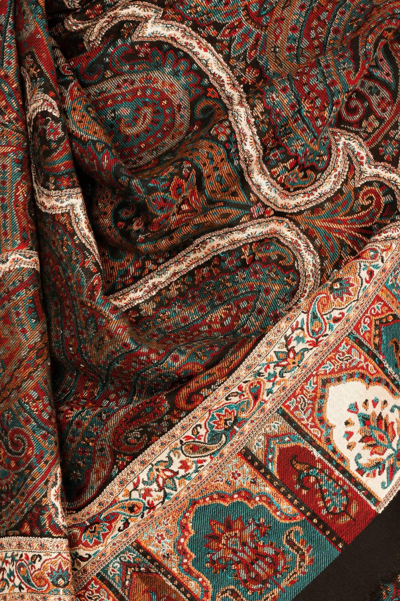 Pashtush Shawl Store Shawl Pashtush Womens Antique Heritage Design, Jamawar Shawl, Fine Wool