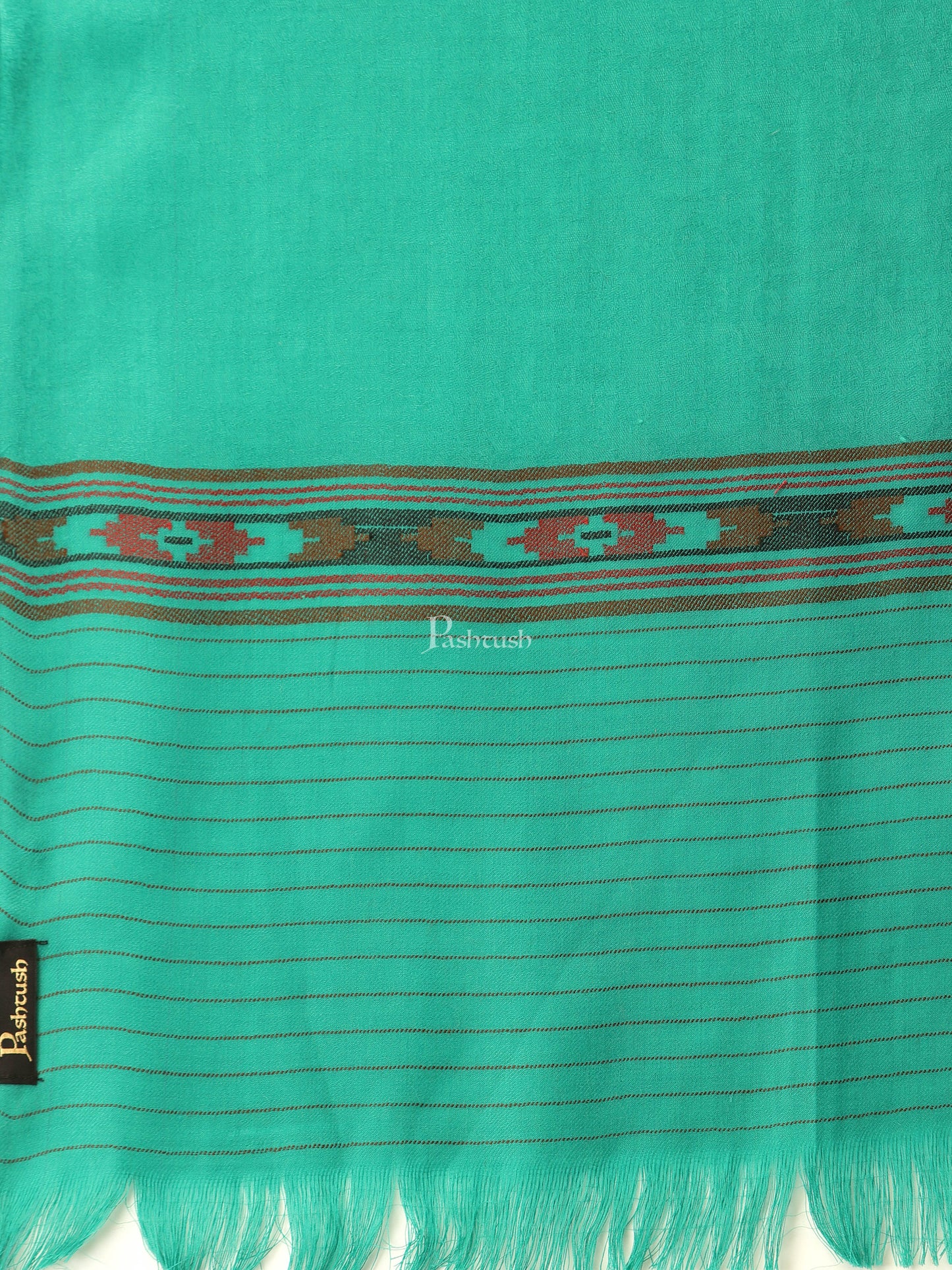 Pashtush India Womens Shawls Pashtush Womens Aztec Weave Shawl From Himachal, Green