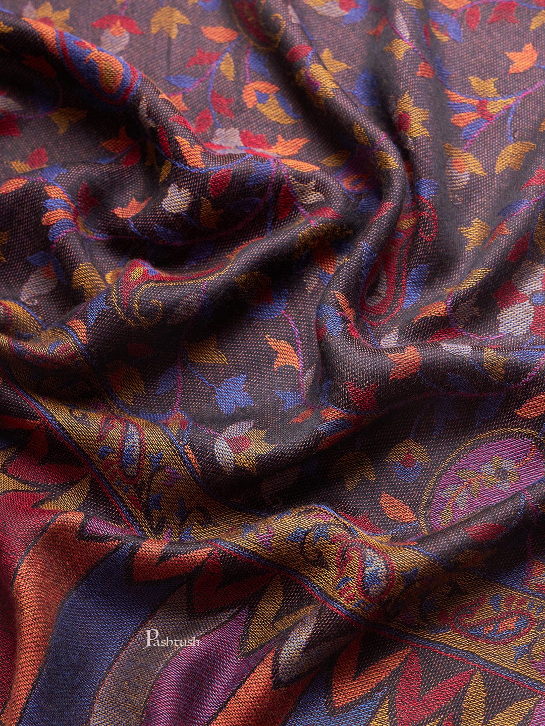 Pashtush India Womens Stoles and Scarves Scarf Pashtush Womens Bamboo Stole, Ethnic Design, Multicolour