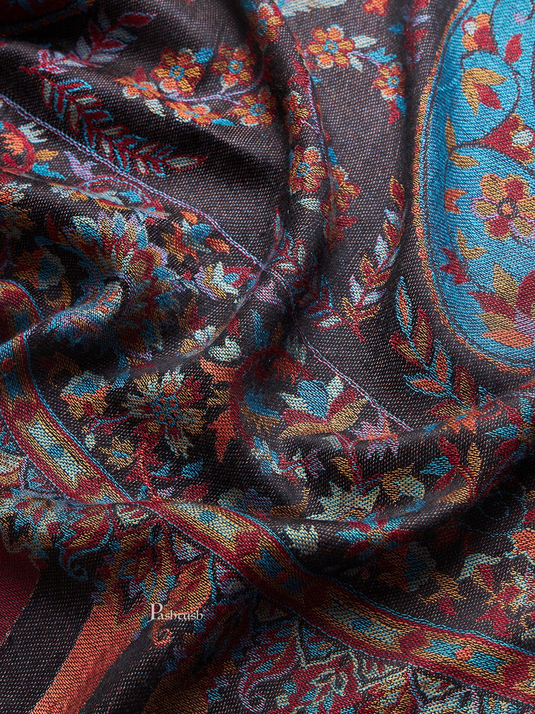 Pashtush India Womens Stoles and Scarves Scarf Pashtush Womens Bamboo Stole, Ethnic Woven Design, Multicolour