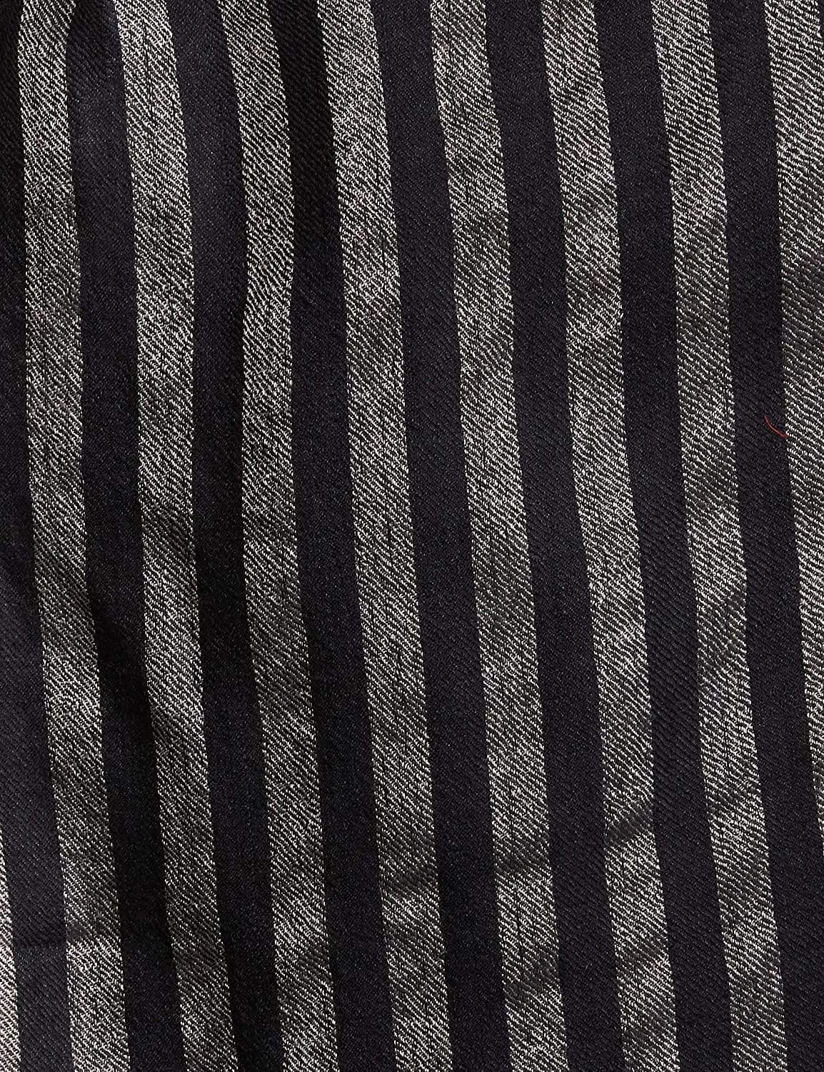 Pashtush India 70x200 Pashtush Womens Cashmere and Wool Scarf, Monotone Black
