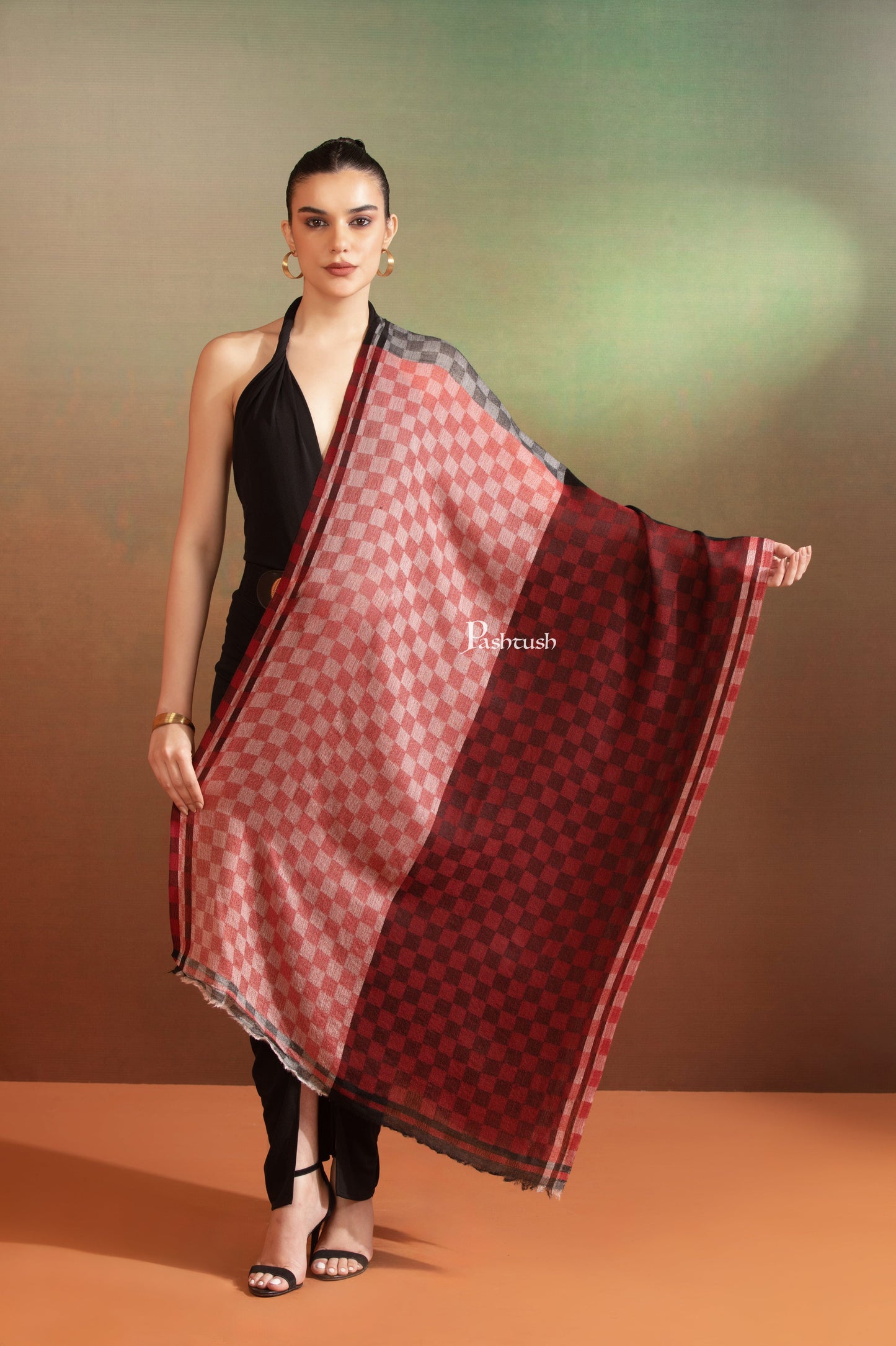 Pashtush India Womens Stoles and Scarves Scarf Pashtush Womens Cashmere Stole, Design, Multicolour
