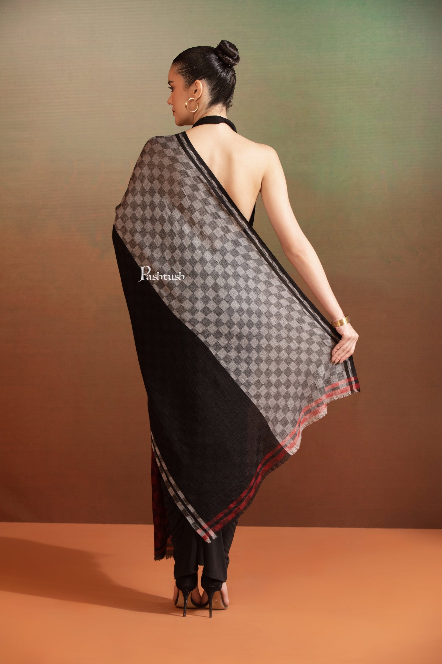 Pashtush India Womens Stoles and Scarves Scarf Pashtush Womens Cashmere Stole, Design, Multicolour