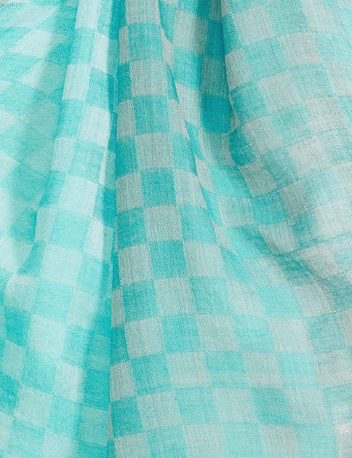 Pashtush India 70x200 Pashtush Womens Cashmere Wool Scarf, Reversible Twin Coloured Scarf, Pacific Hues