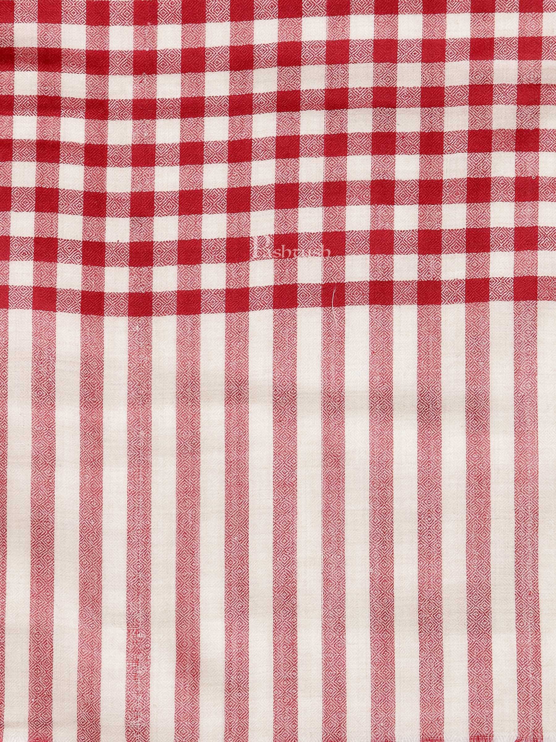 Pashtush India Womens Shawls Pashtush Womens Check Shawl, Ultra Soft Wool, Full Size