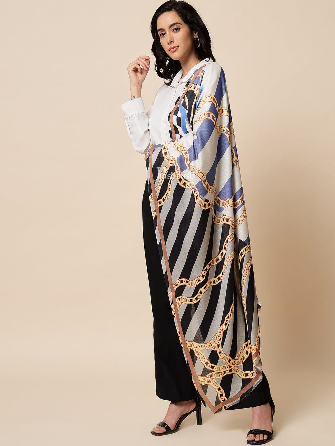 Pashtush India Womens Stoles and Scarves Scarf Pashtush Womens Extra Fine Soft Bamboo Stole, Multicolour
