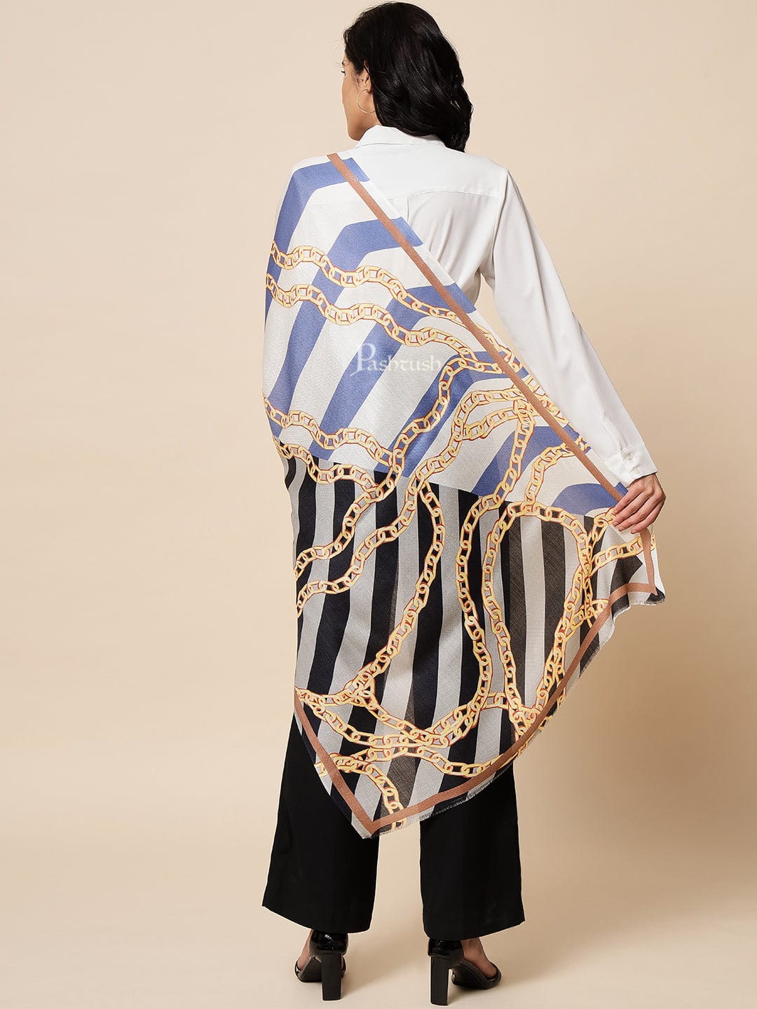 Pashtush India Womens Stoles and Scarves Scarf Pashtush Womens Extra Fine Soft Bamboo Stole, Multicolour