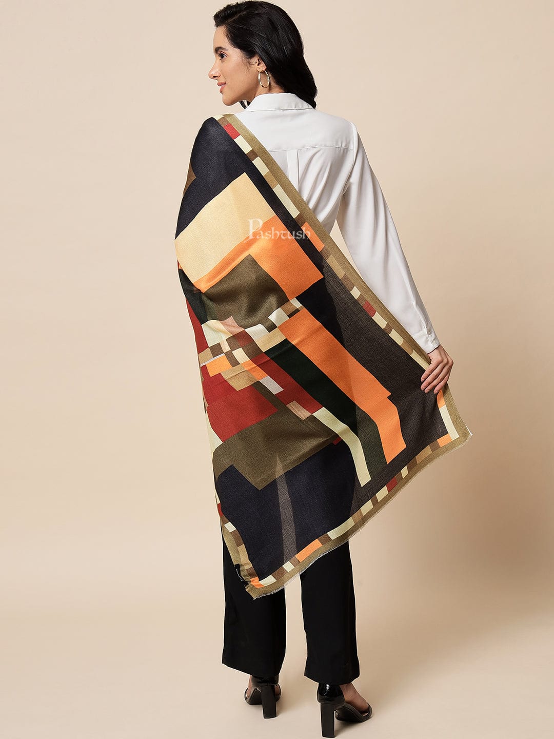 Pashtush India Womens Stoles and Scarves Scarf Pashtush Womens Extra Fine Soft Bamboo Stole, Multicolour