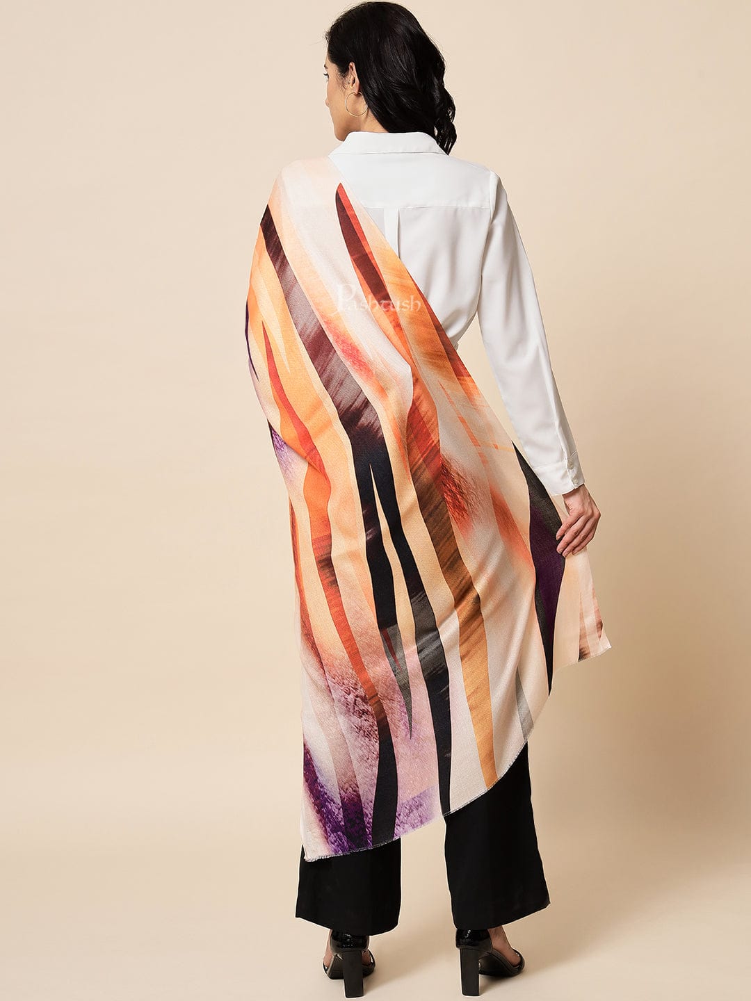 Pashtush India Womens Stoles and Scarves Scarf Pashtush Womens Extra Fine Soft Bamboo Stole, Multicolour