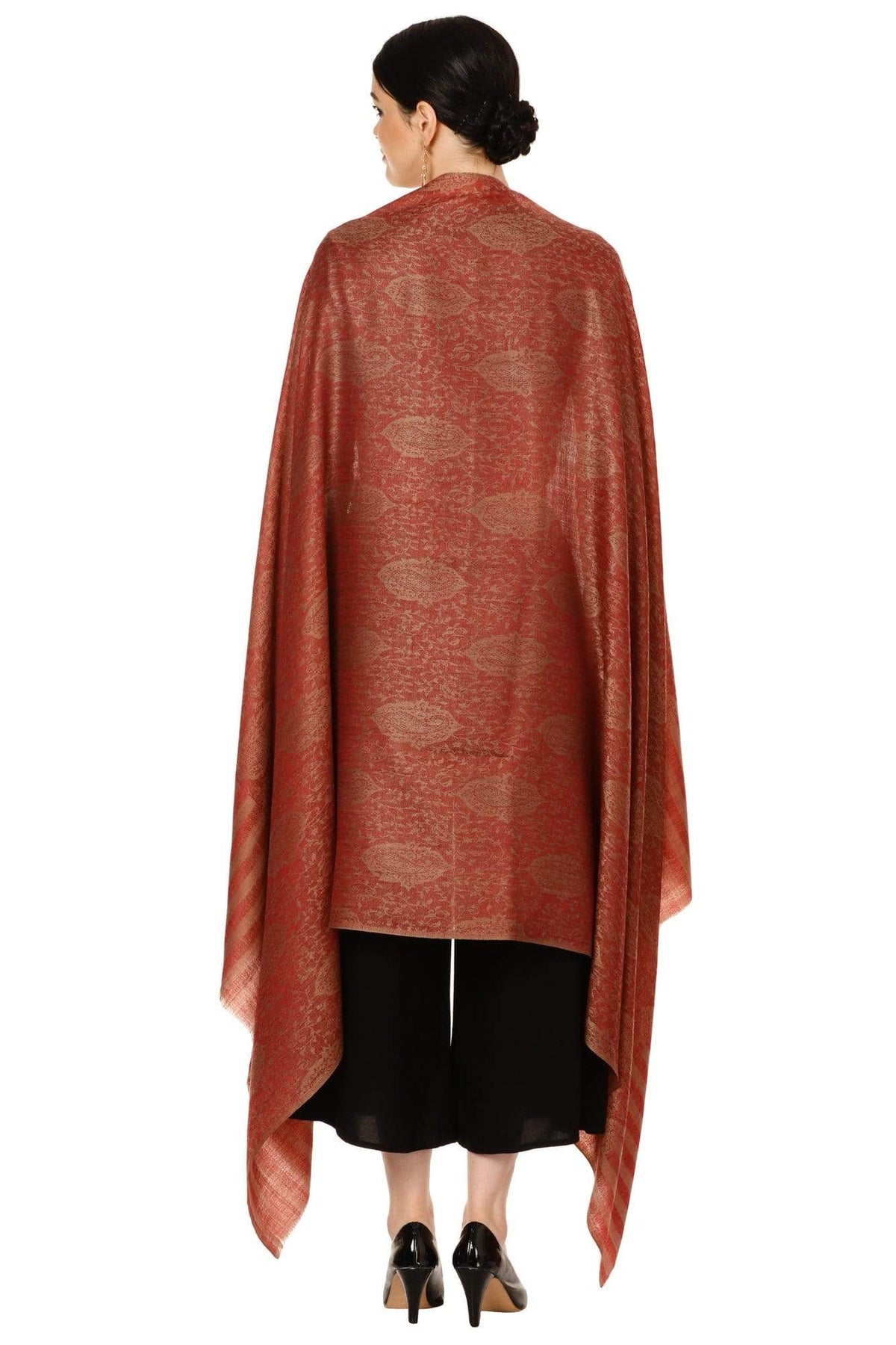 Pashtush Shawl Store Shawl Pashtush Womens Extra Fine Wool Blend Pashmina Shawl Soft Ultra Light Weight Maroon