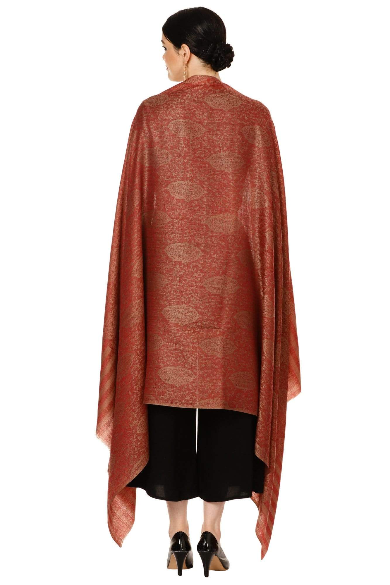 Pashtush Shawl Store Shawl Pashtush Womens Extra Fine Wool Blend Pashmina Shawl Soft Ultra Light Weight Maroon