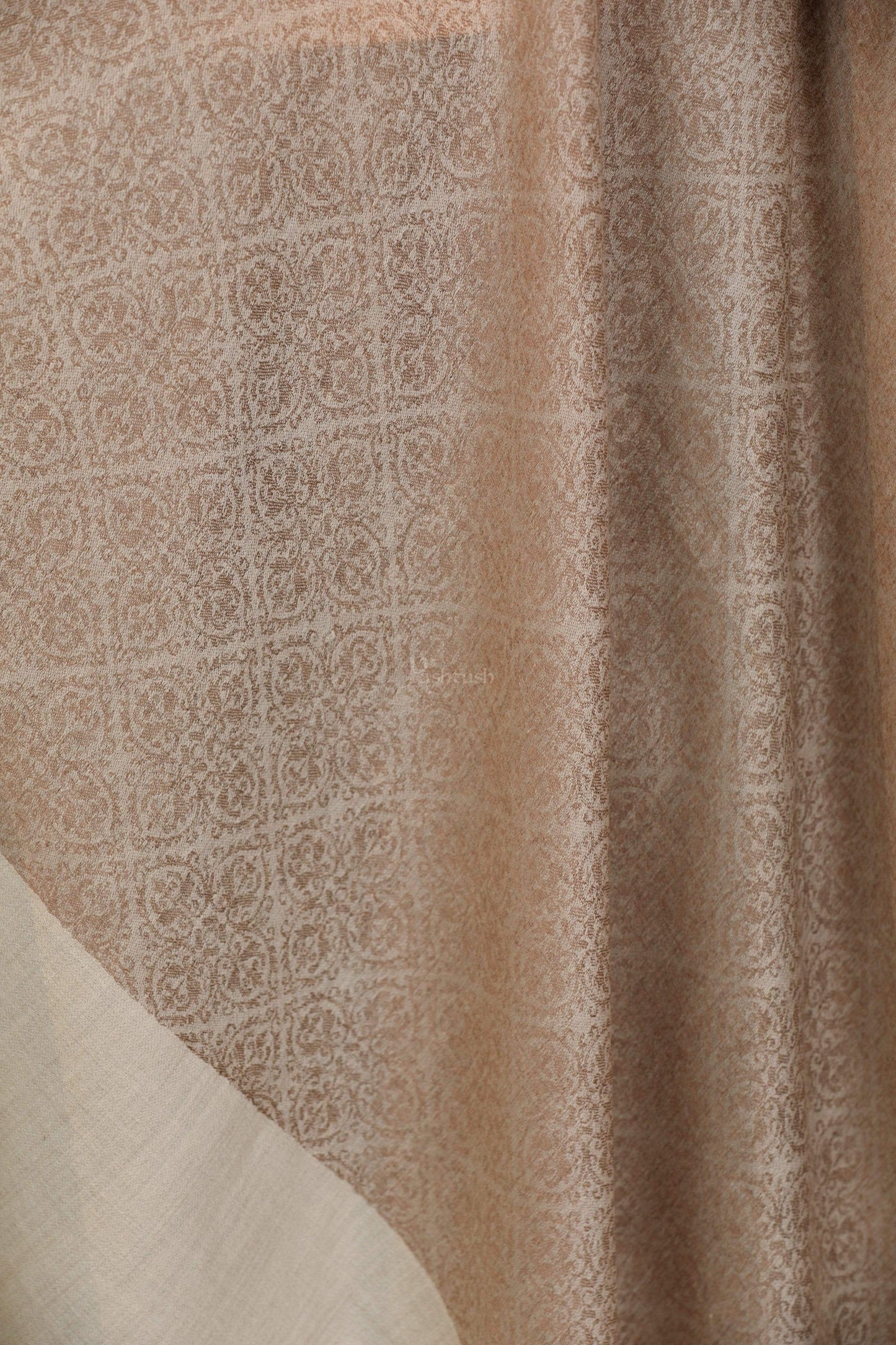 Pashtush India 114x228 Pashtush Womens Extra Fine Wool Shawl, Jacquard, Soft, Warm and Ultra Light Weight