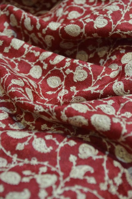 Pashtush India Womens Shawls Pashtush womens Extra Fine Wool Shawl, Maroon