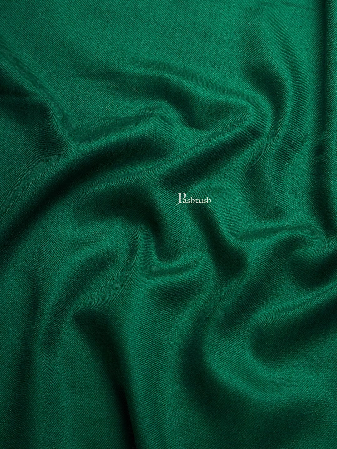 Pashtush India Womens Stoles and Scarves Scarf Pashtush Womens Extra Fine Wool Stole, Solid Design, Green