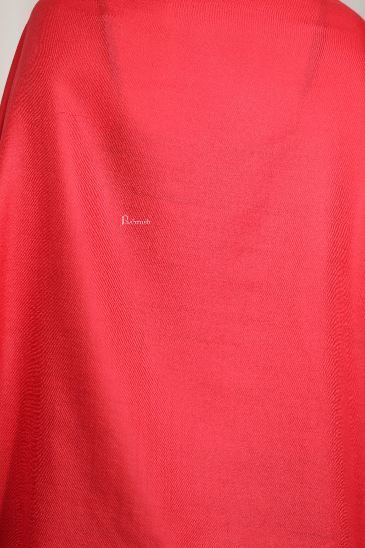 Pashtush India Womens Stoles Pashtush Womens Extra Fine Wool Stole, Solid Plain Design, Red