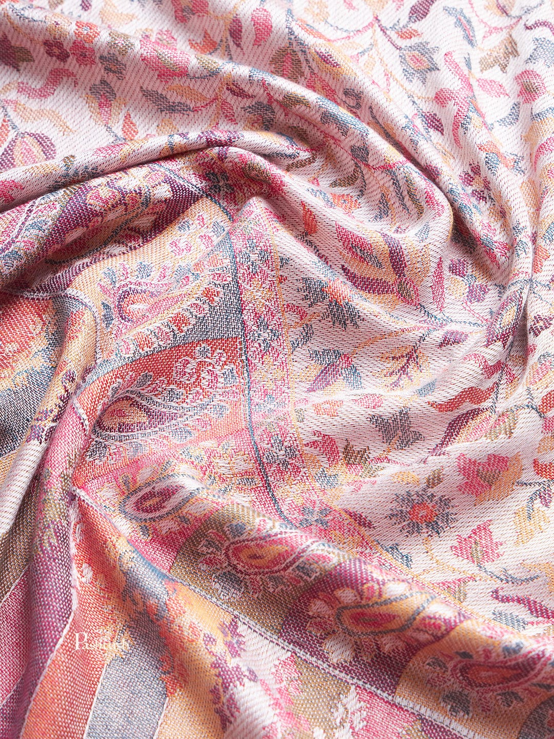 Pashtush India Womens Stoles and Scarves Scarf Pashtush Womens Extra Soft Bamboo Stole, Ethnic Design, Multicolour
