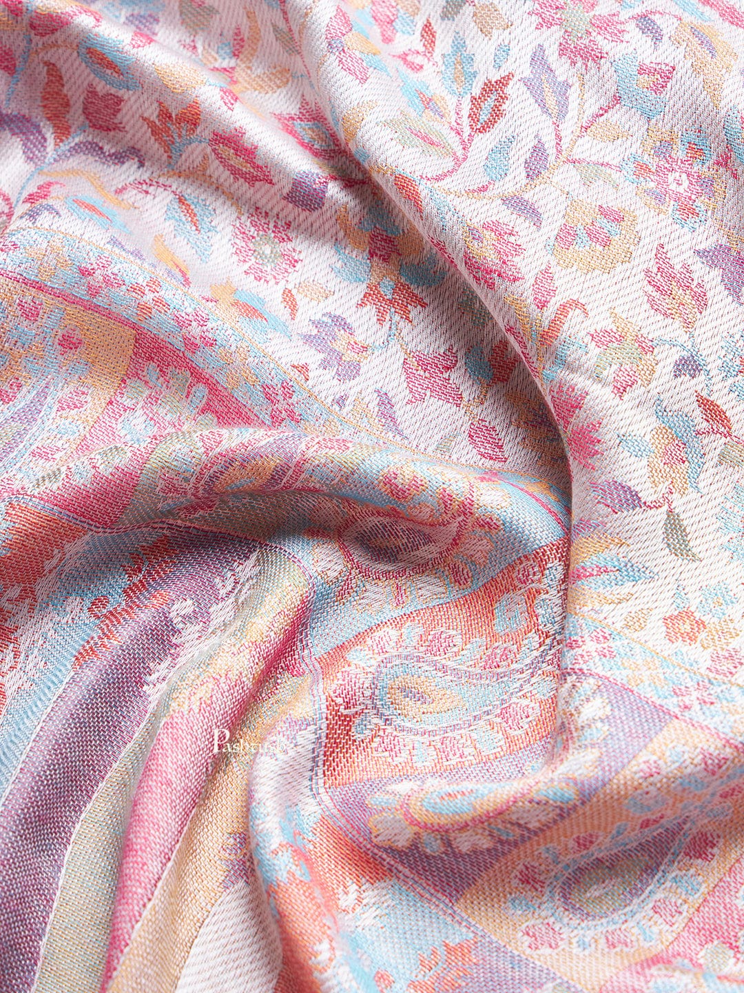 Pashtush India Womens Stoles and Scarves Scarf Pashtush Womens Extra Soft Bamboo Stole, Ethnic Design, Multicolour