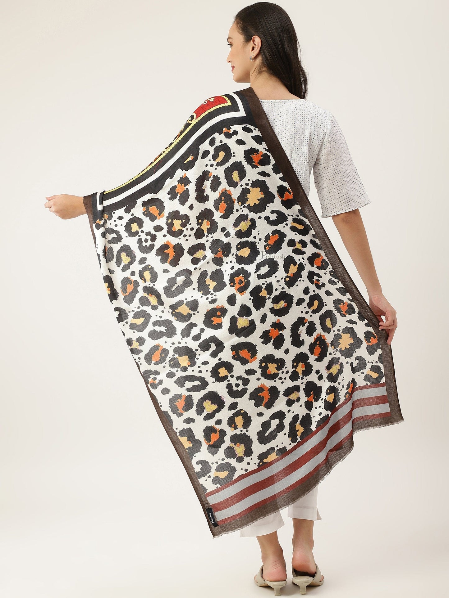 Pashtush India Womens Stoles and Scarves Scarf Pashtush Womens Extra Soft, Printed Bamboo Scarf, Multicolour